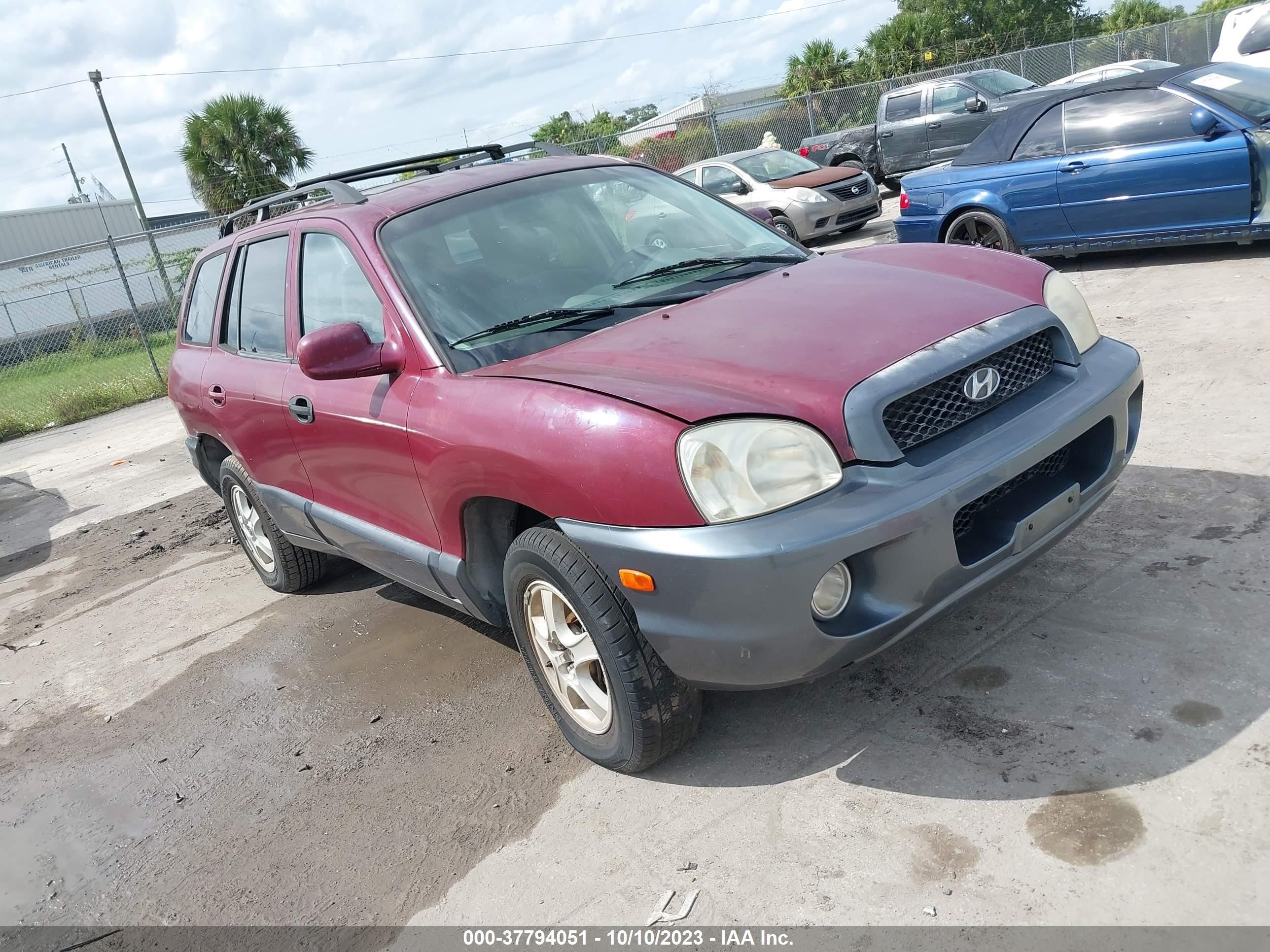 HYUNDAI SANTA FE 2003 km8sc13d93u500199