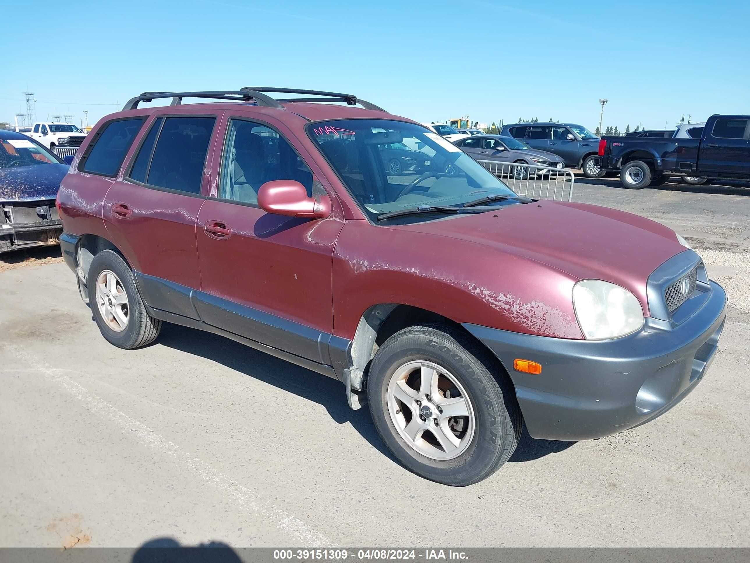 HYUNDAI SANTA FE 2002 km8sc13dx2u259347