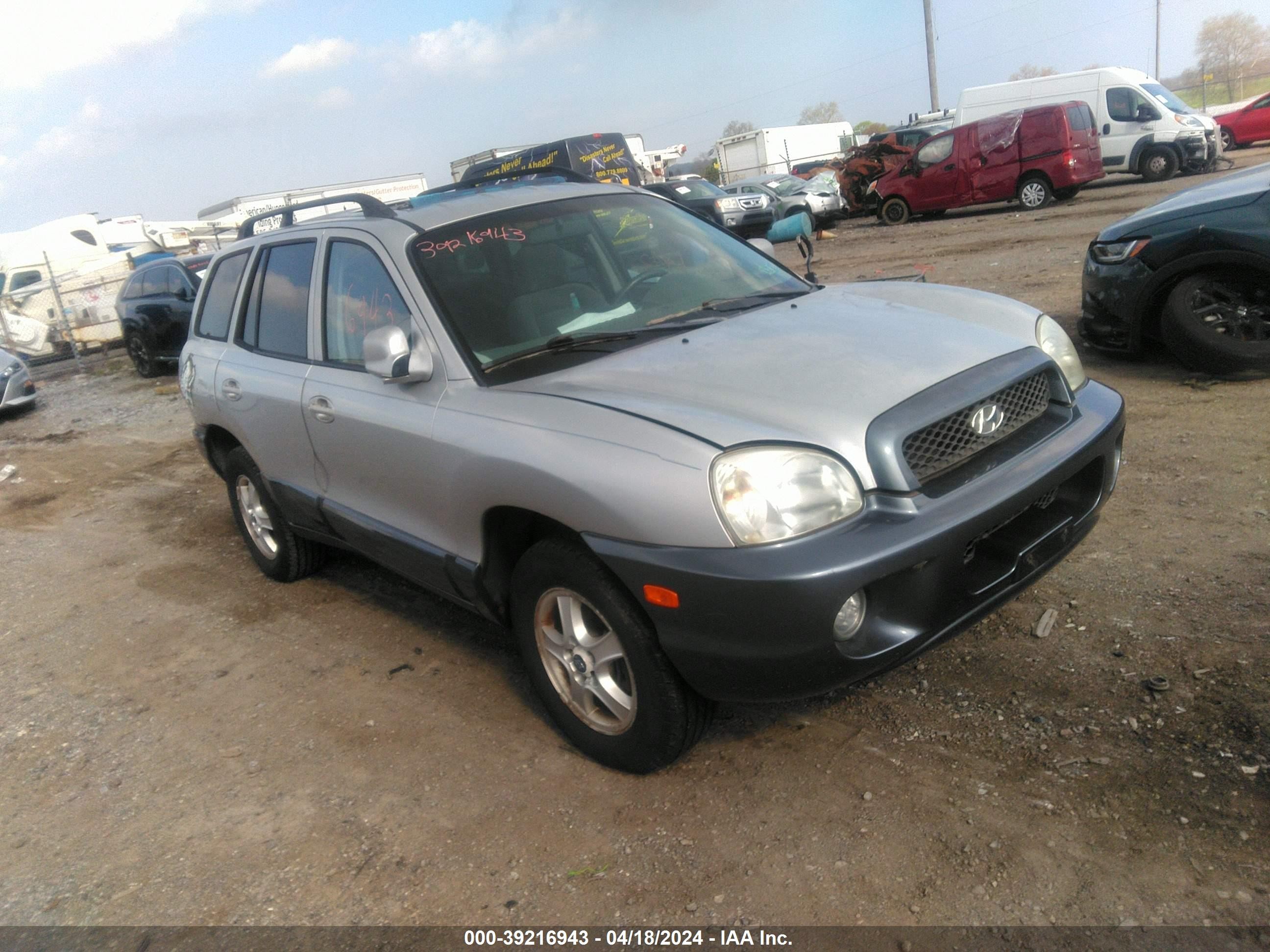 HYUNDAI SANTA FE 2003 km8sc13ex3u464564