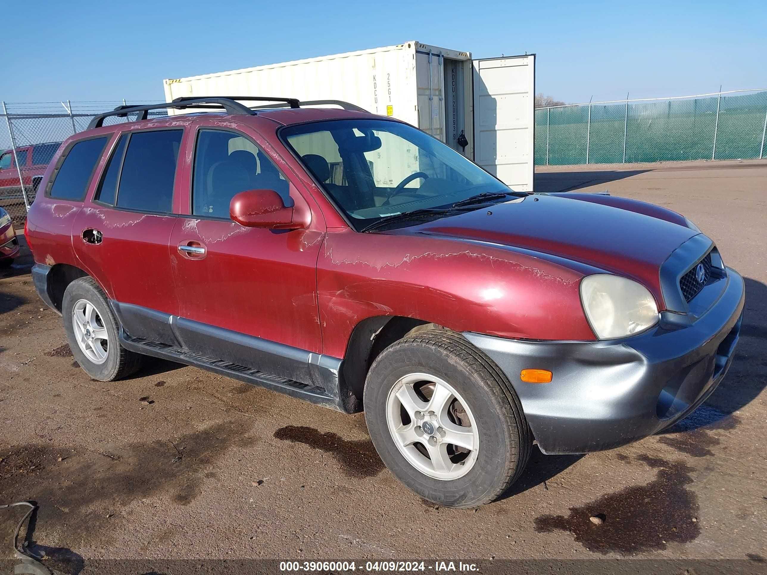 HYUNDAI SANTA FE 2003 km8sc73d43u416388