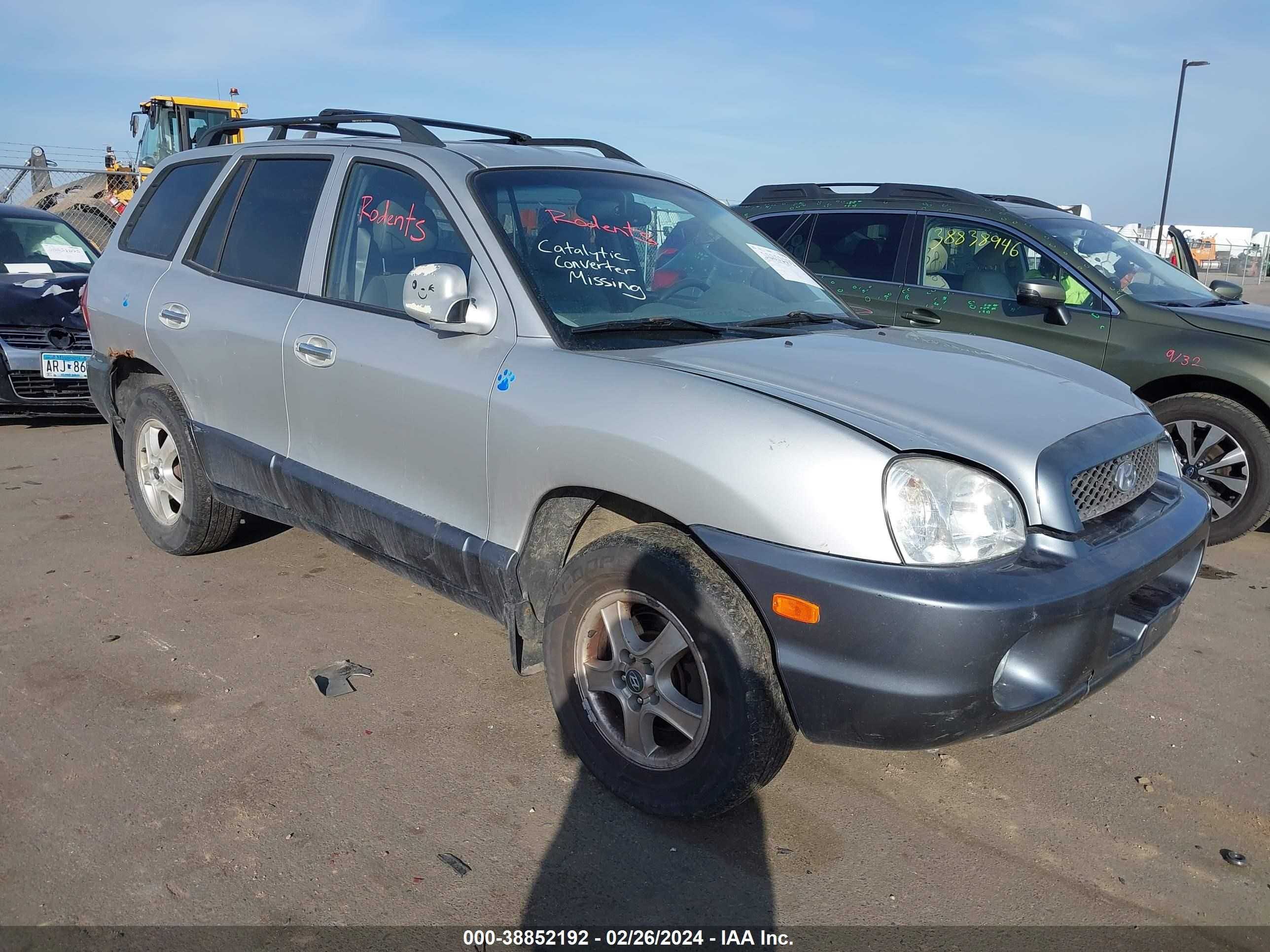 HYUNDAI SANTA FE 2004 km8sc73e64u636867