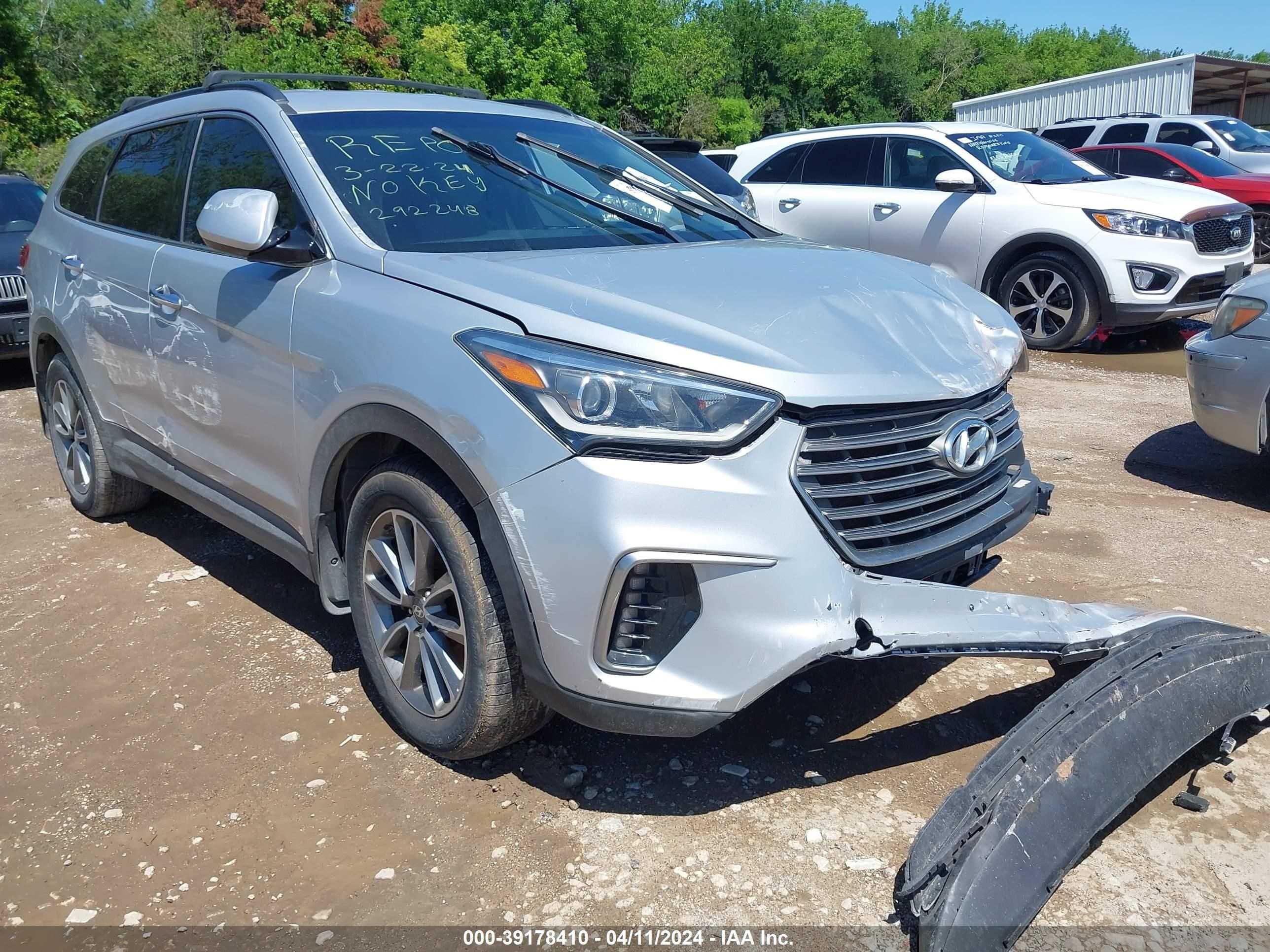 HYUNDAI SANTA FE 2018 km8sm4hf9ju292248