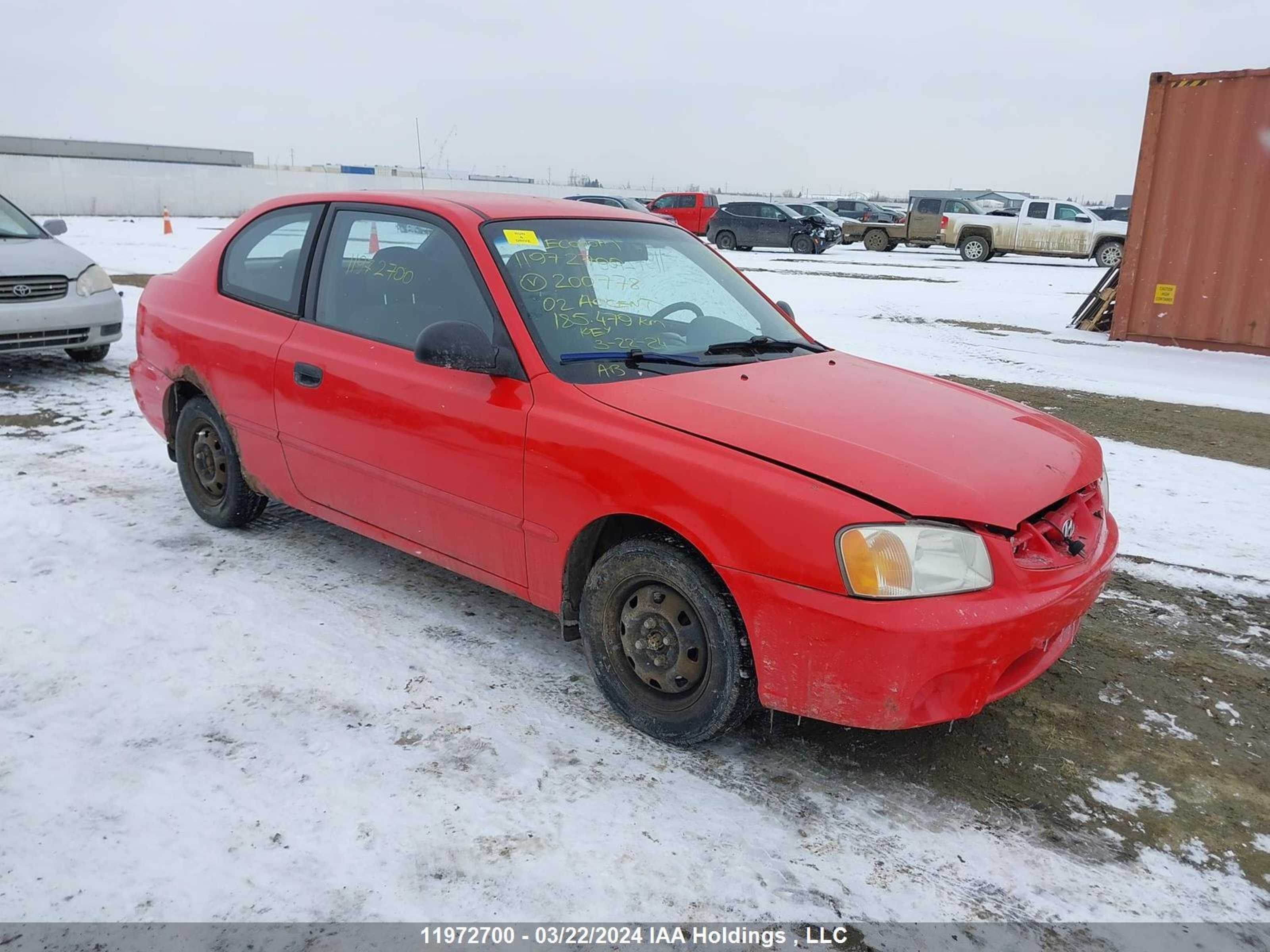 HYUNDAI ACCENT 2002 kmhcg35g12u200778