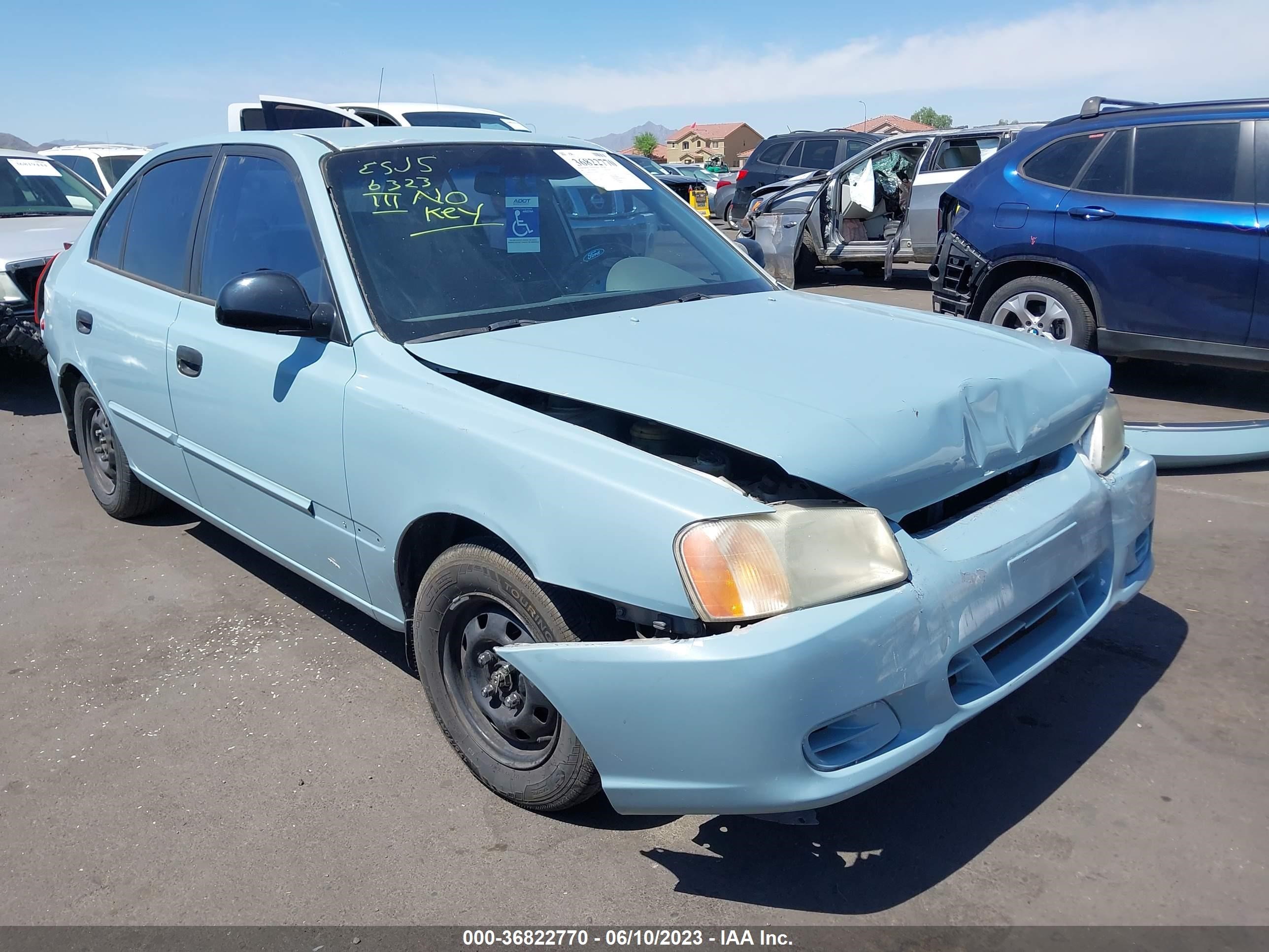 HYUNDAI ACCENT 2002 kmhcg45c52u284137