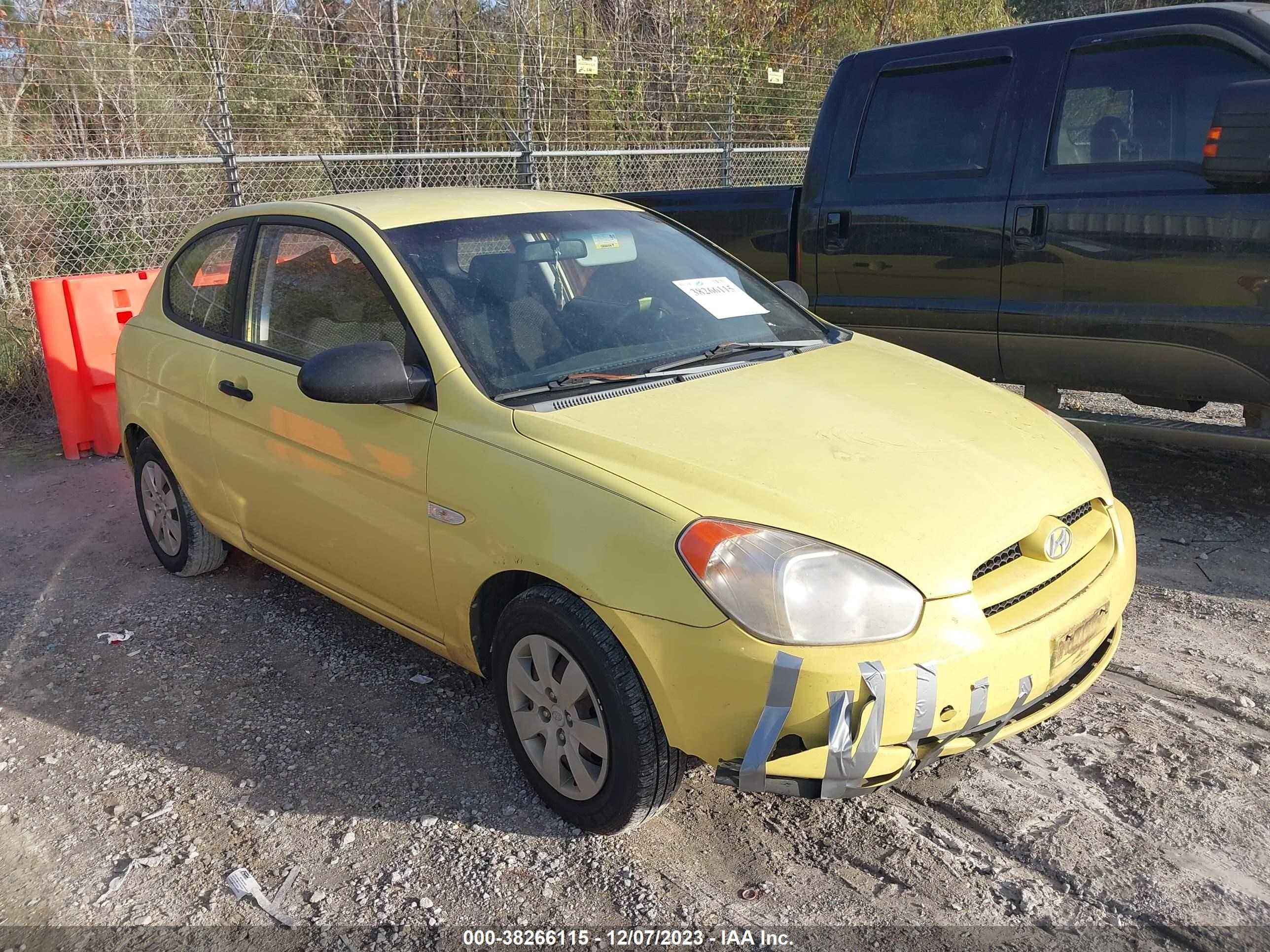 HYUNDAI ACCENT 2008 kmhcm36c88u077686