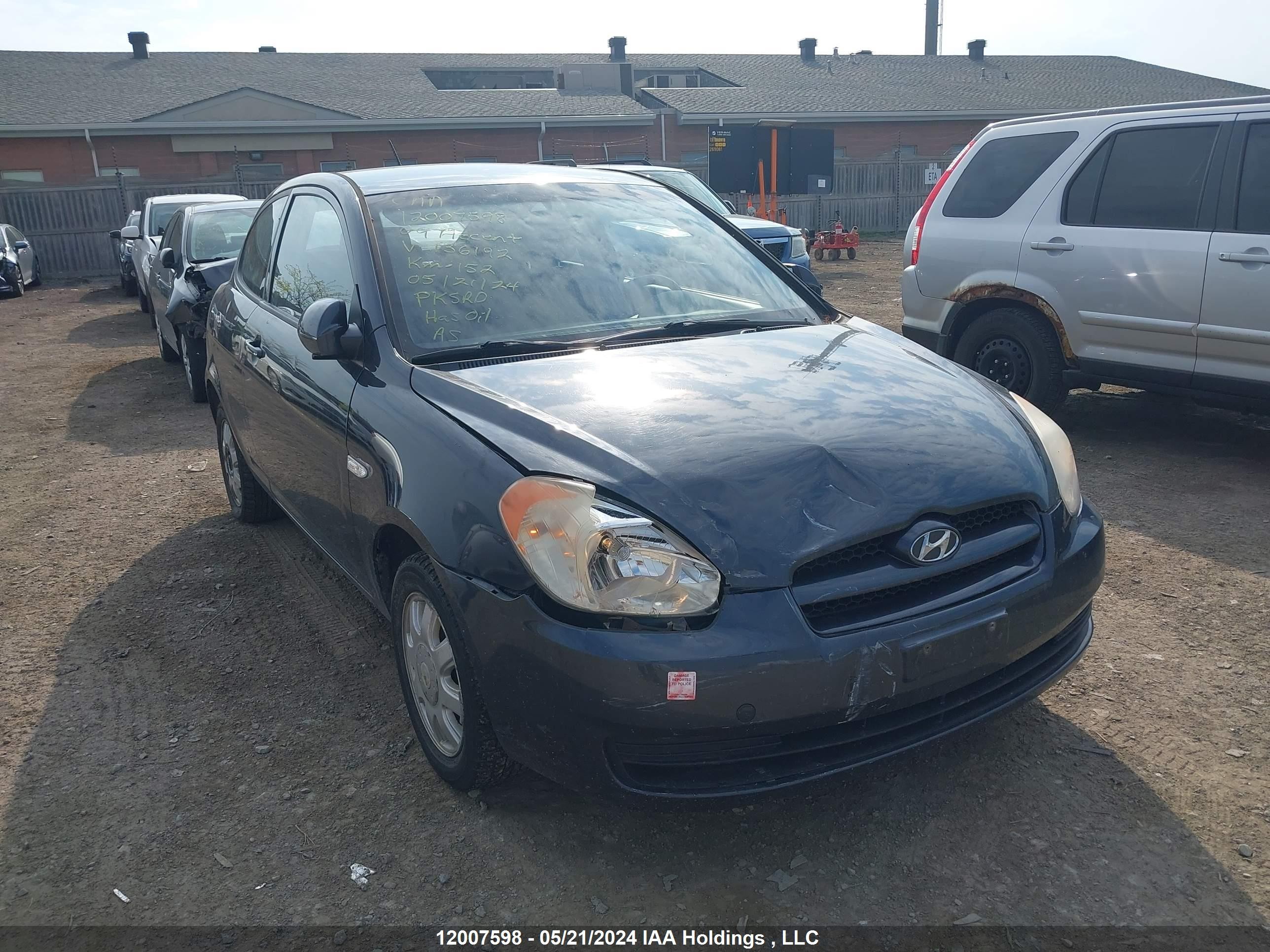 HYUNDAI ACCENT 2009 kmhcn35c59u136192