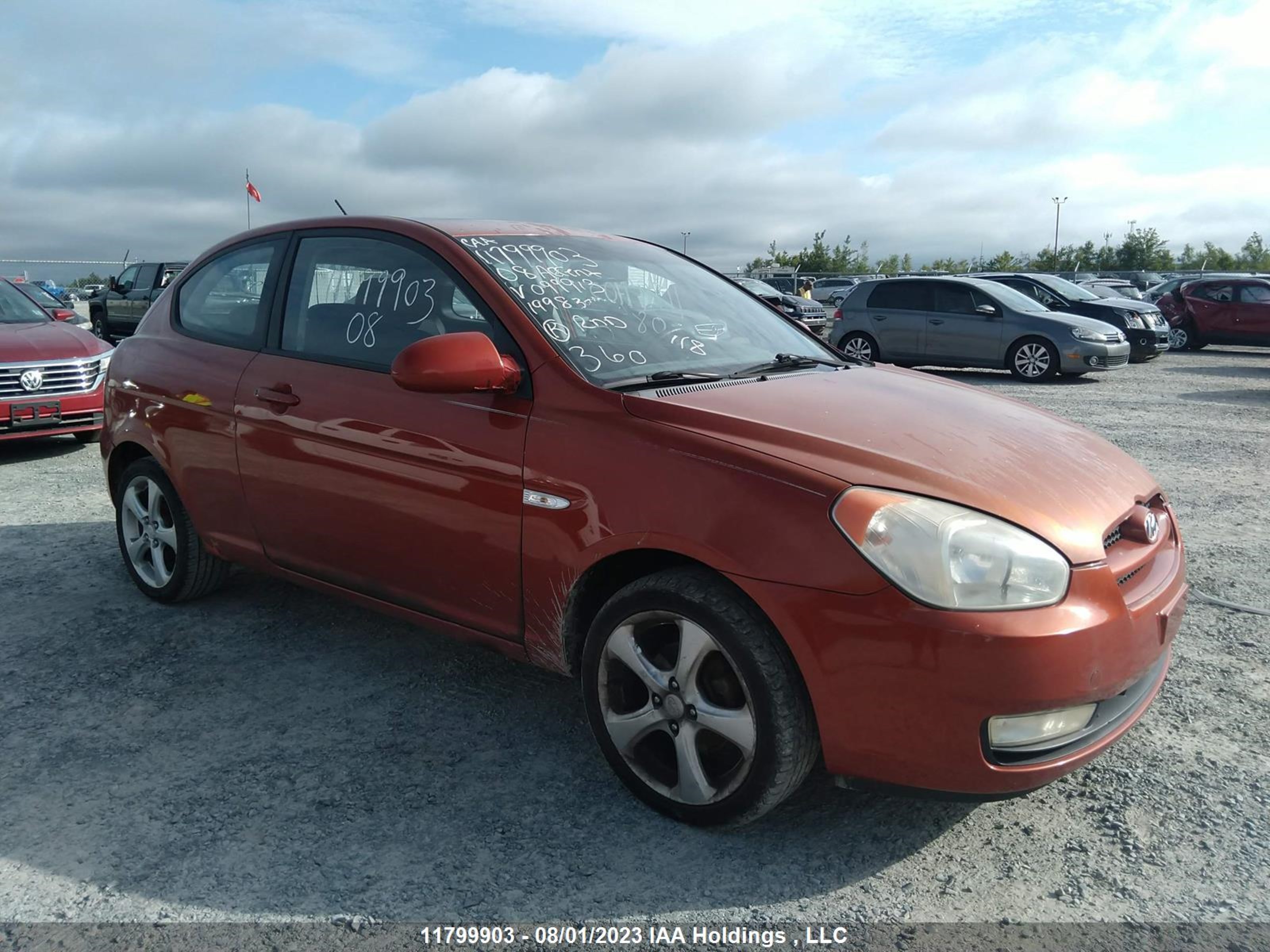 HYUNDAI ACCENT 2008 kmhcn35c68u099913