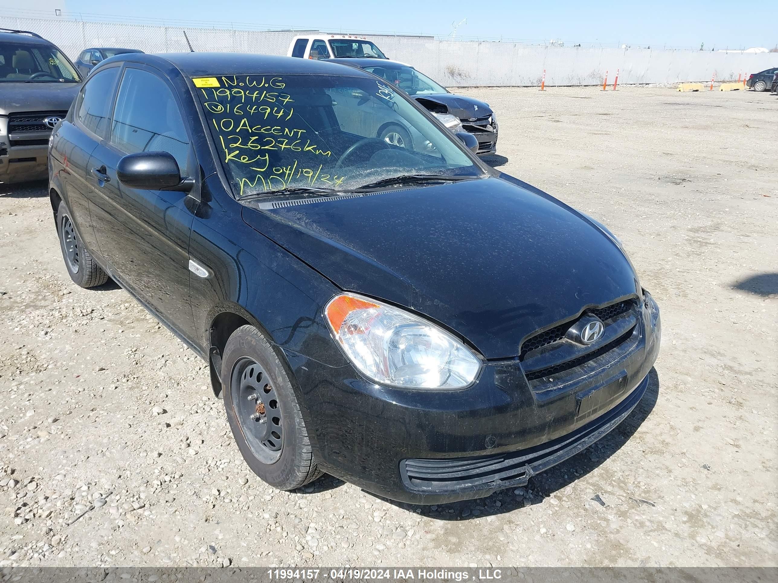 HYUNDAI ACCENT 2010 kmhcn3bc5au164941