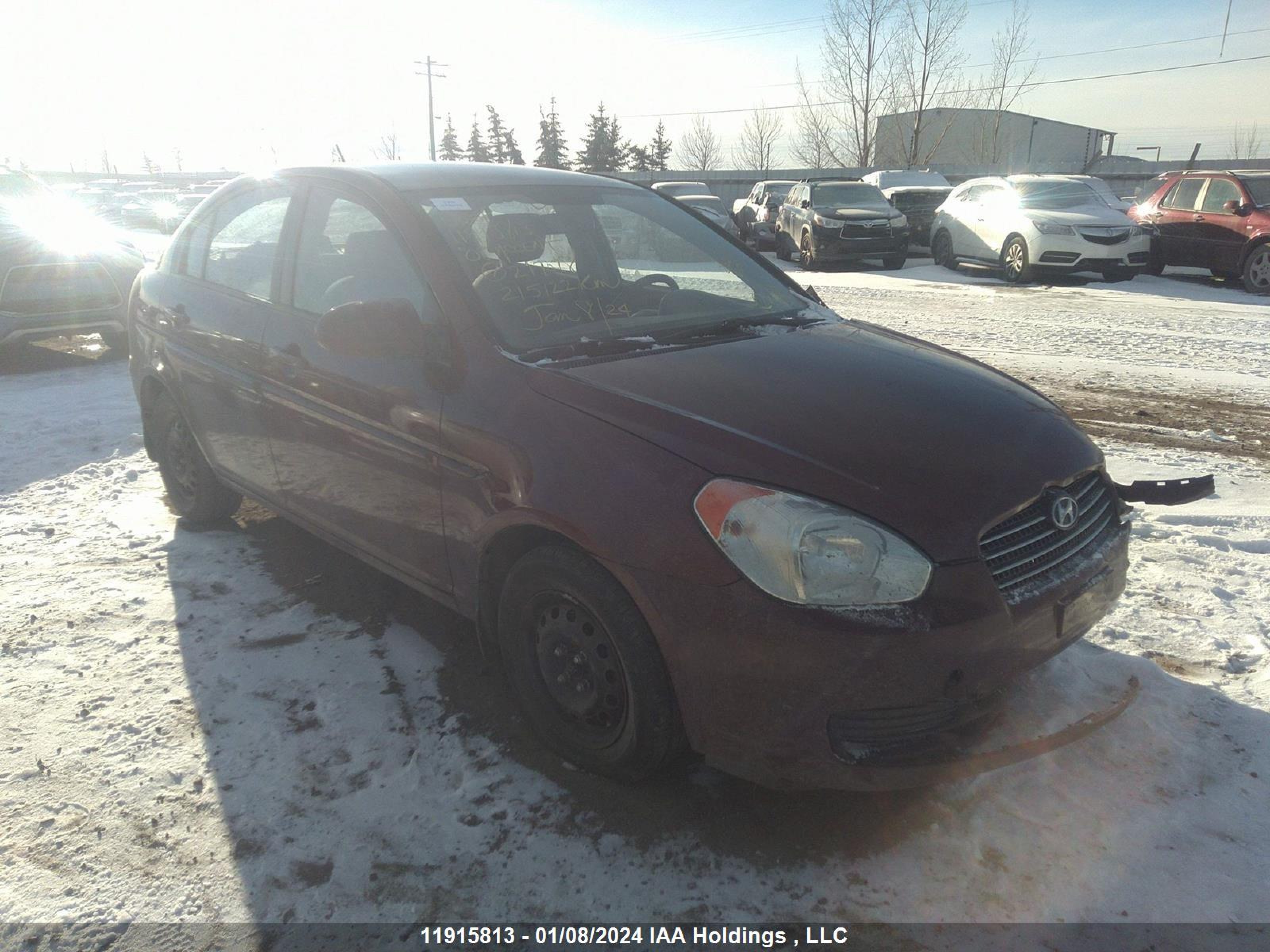 HYUNDAI ACCENT 2008 kmhcn45c48u277078