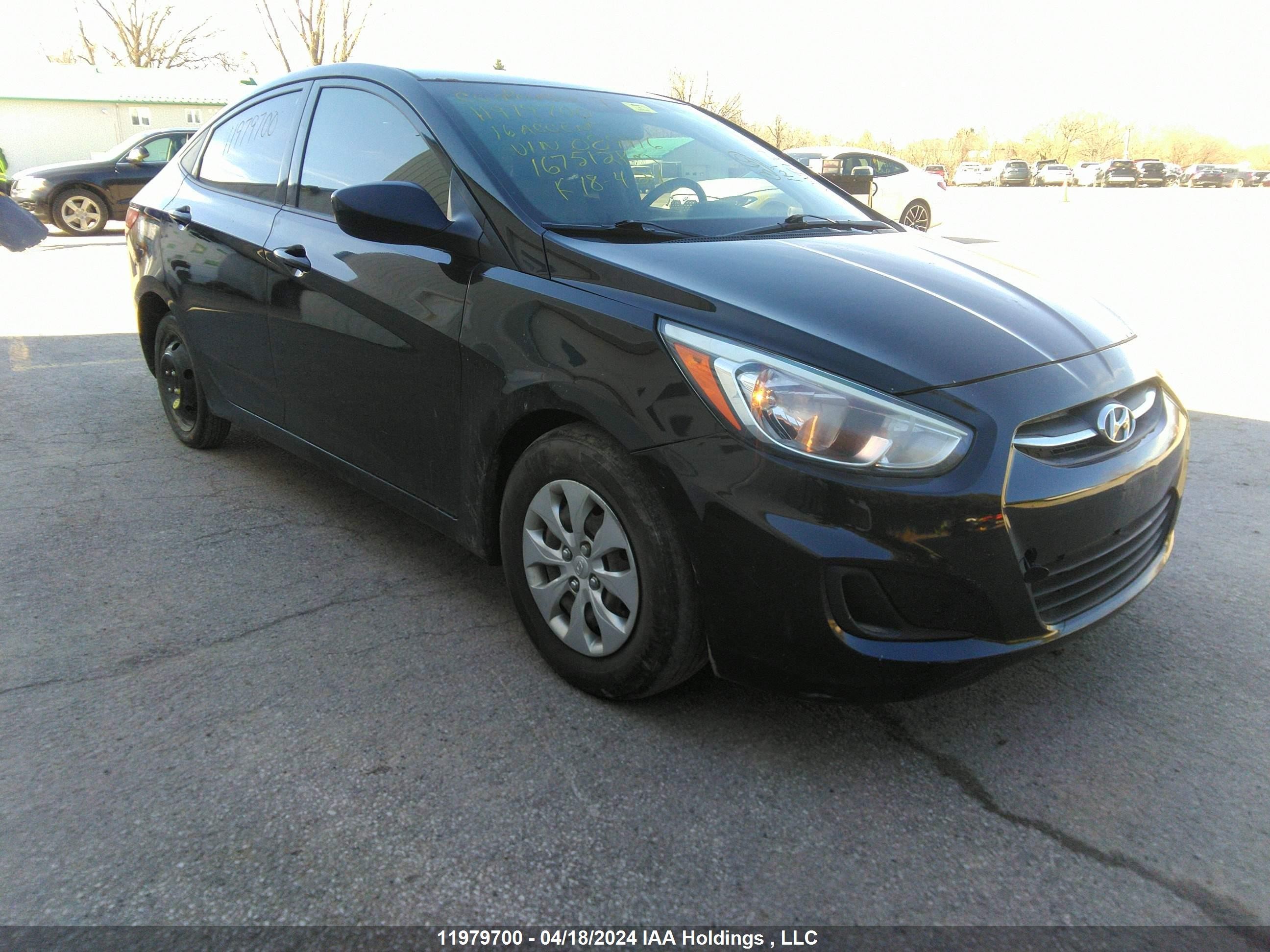 HYUNDAI ACCENT 2016 kmhct4ae4gu089916