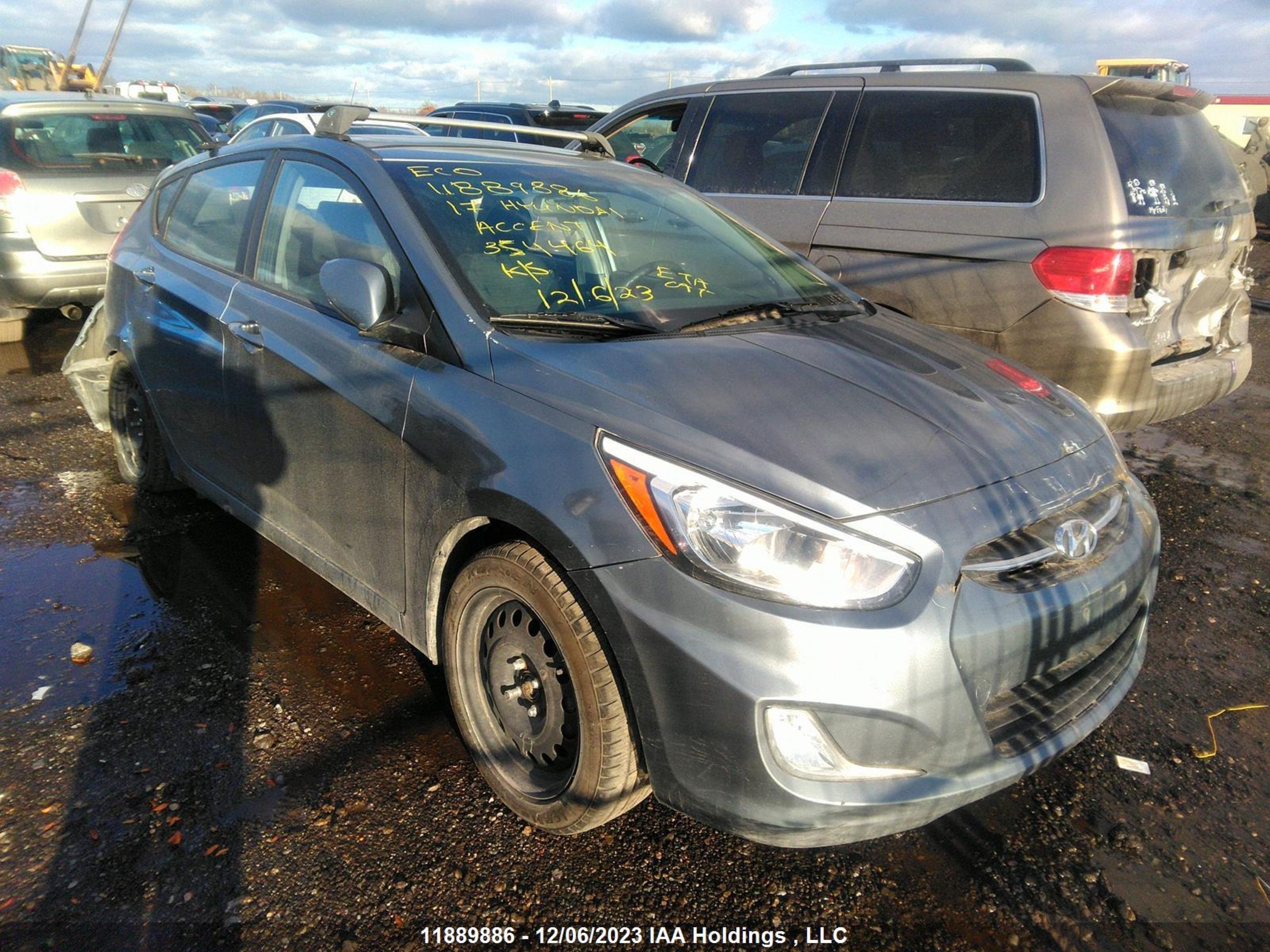 HYUNDAI ACCENT 2017 kmhct5ae7hu354464