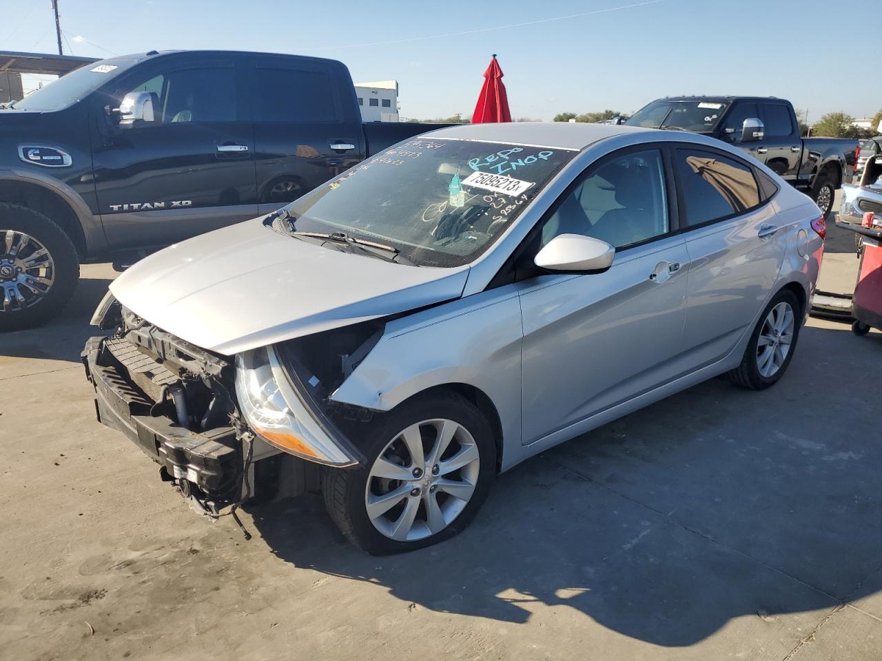 HYUNDAI ACCENT 2014 kmhcu4ae9eu595364