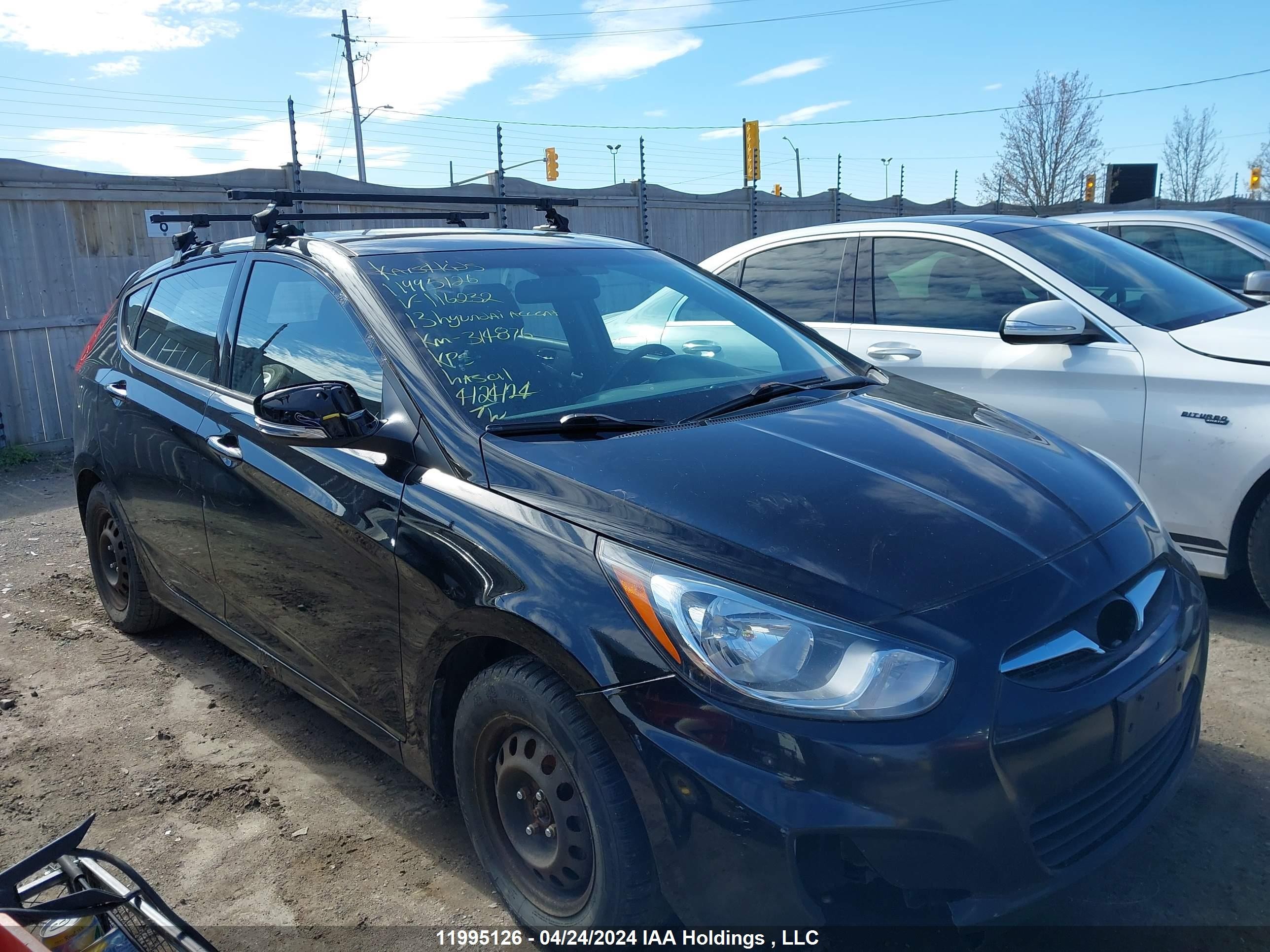 HYUNDAI ACCENT 2013 kmhcu5ae3du116232