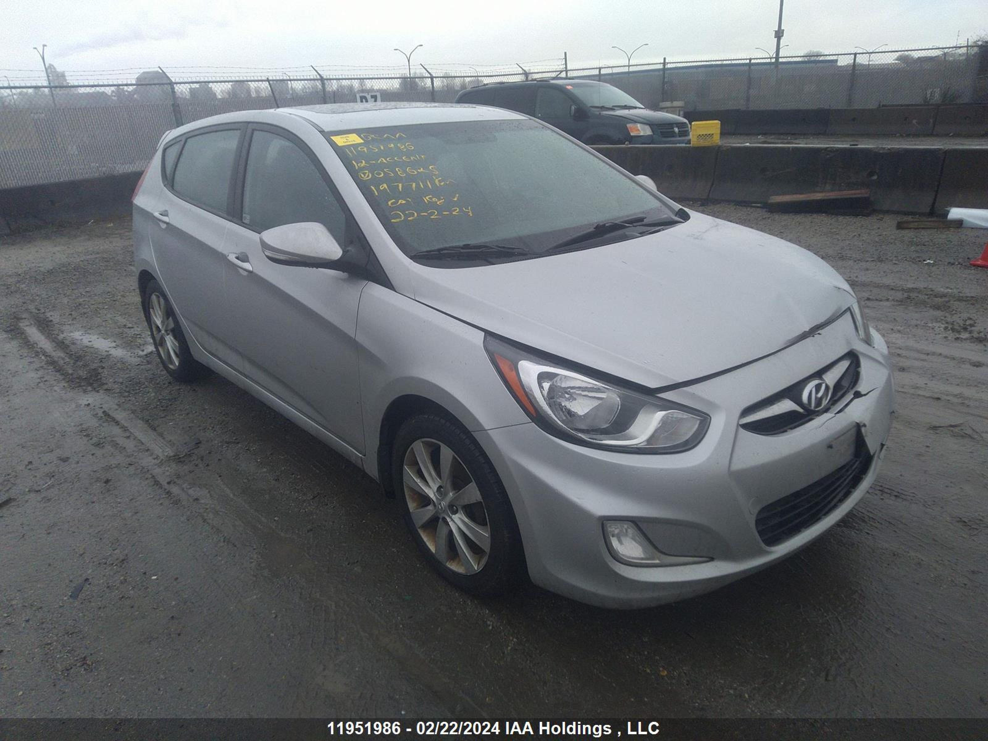 HYUNDAI ACCENT 2012 kmhcu5ae7cu058625