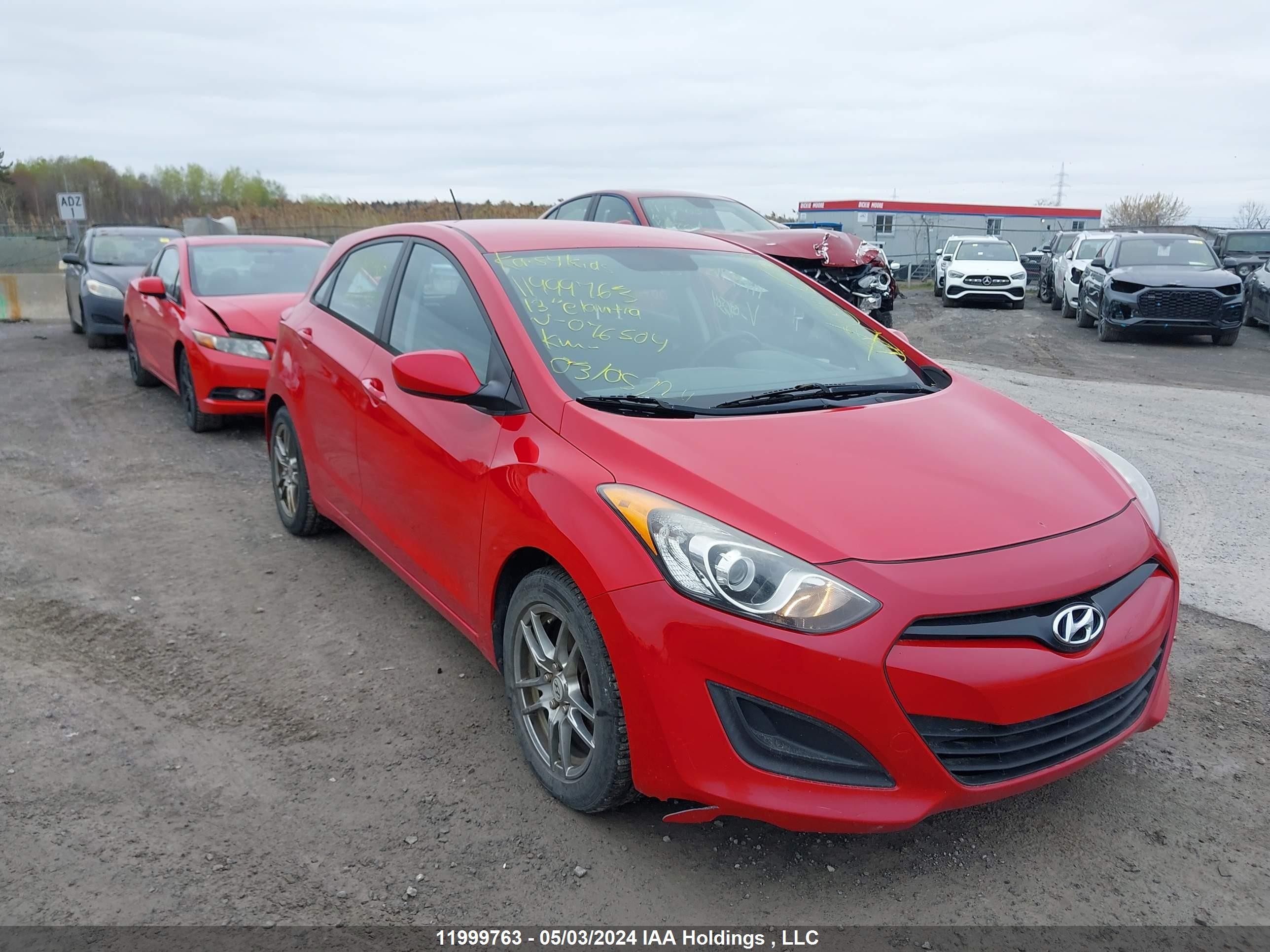 HYUNDAI ELANTRA 2013 kmhd25le7du076504