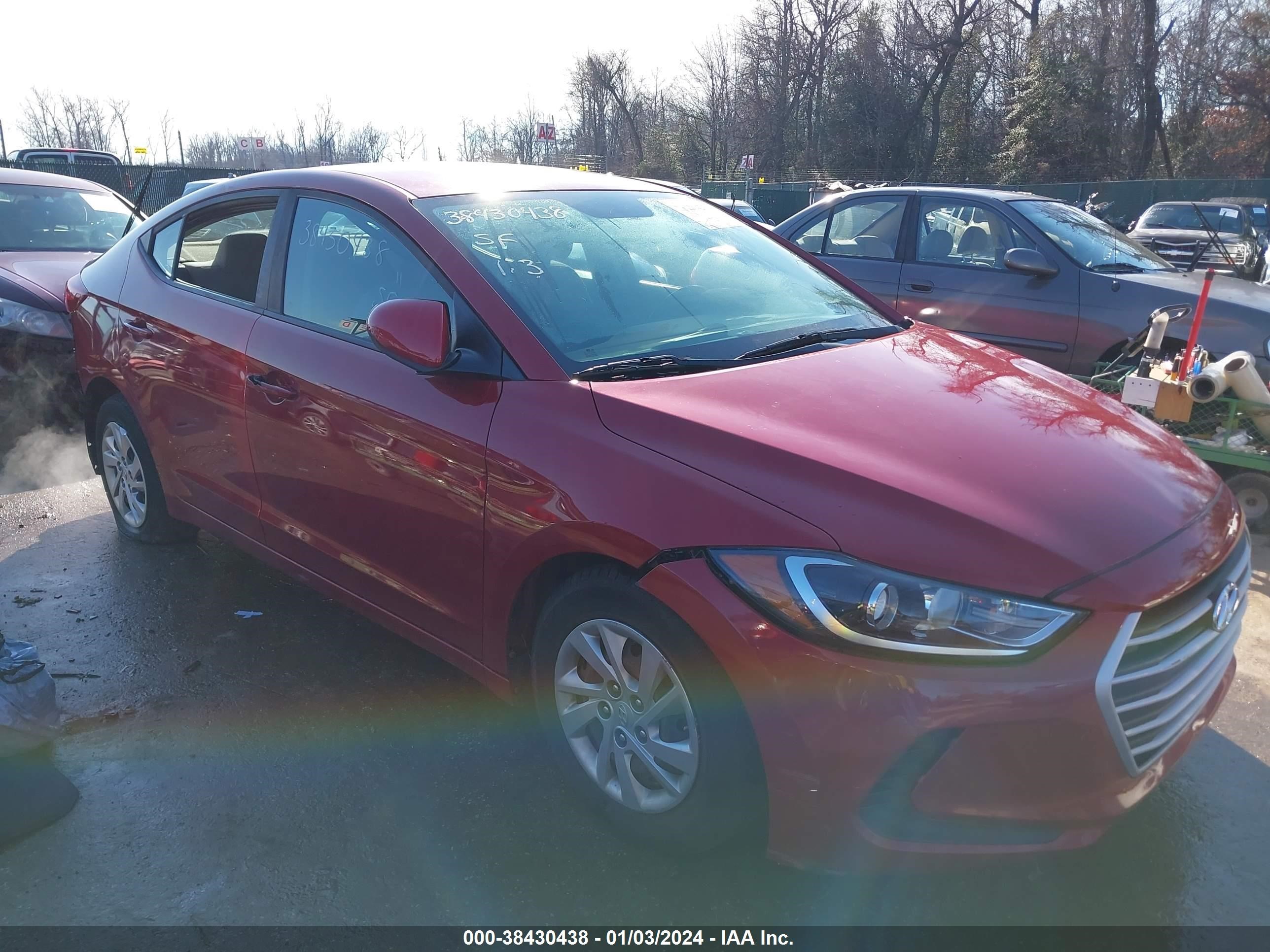 HYUNDAI ELANTRA 2018 kmhd74lf3ju453765