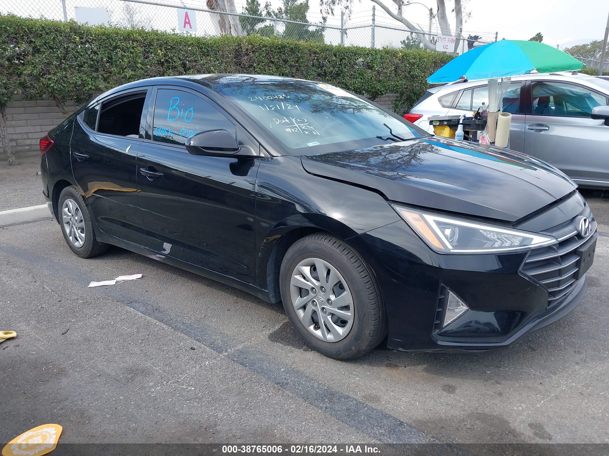 HYUNDAI ELANTRA 2020 kmhd74lf3lu939589