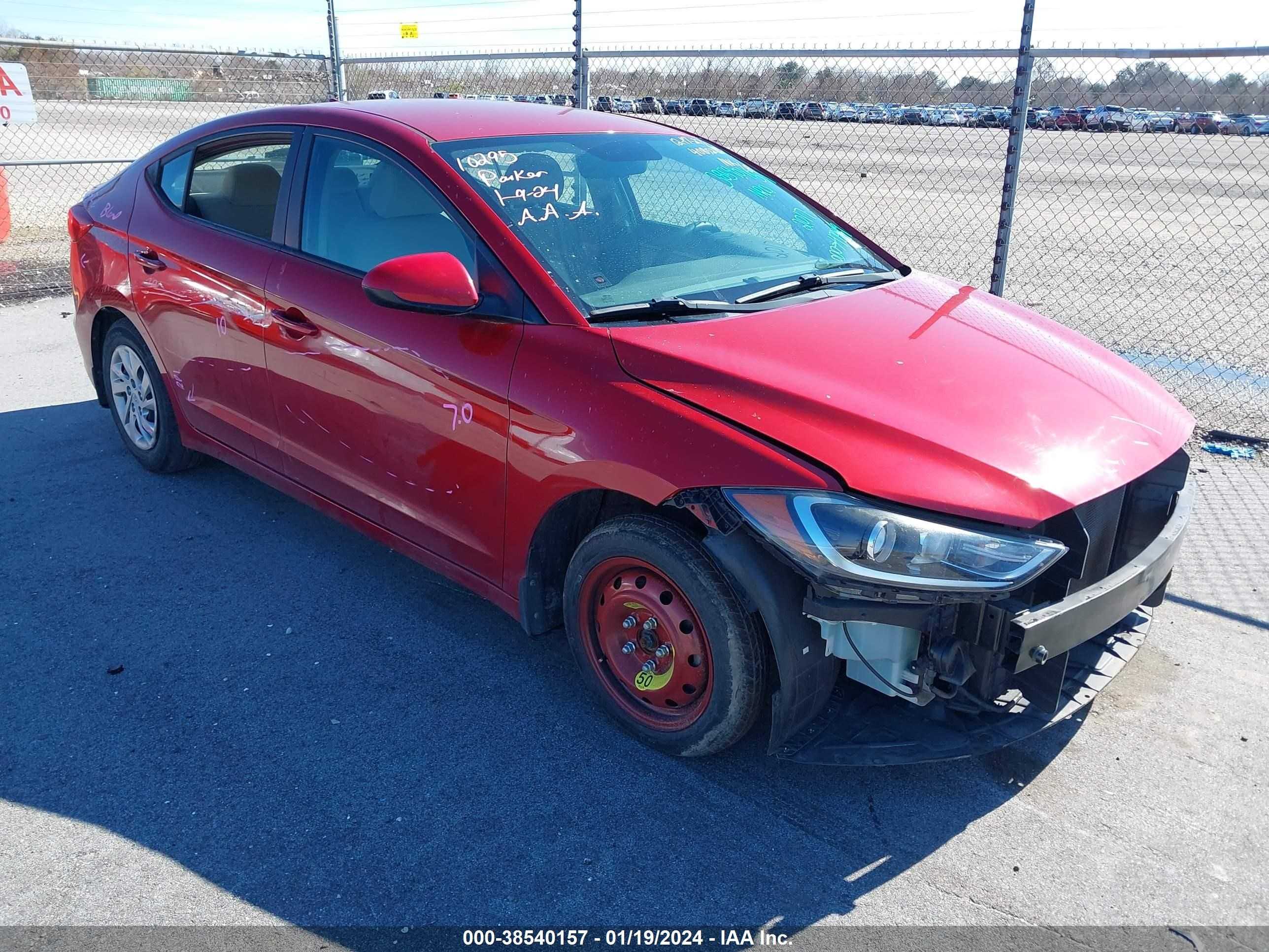 HYUNDAI ELANTRA 2017 kmhd74lf8hu408525