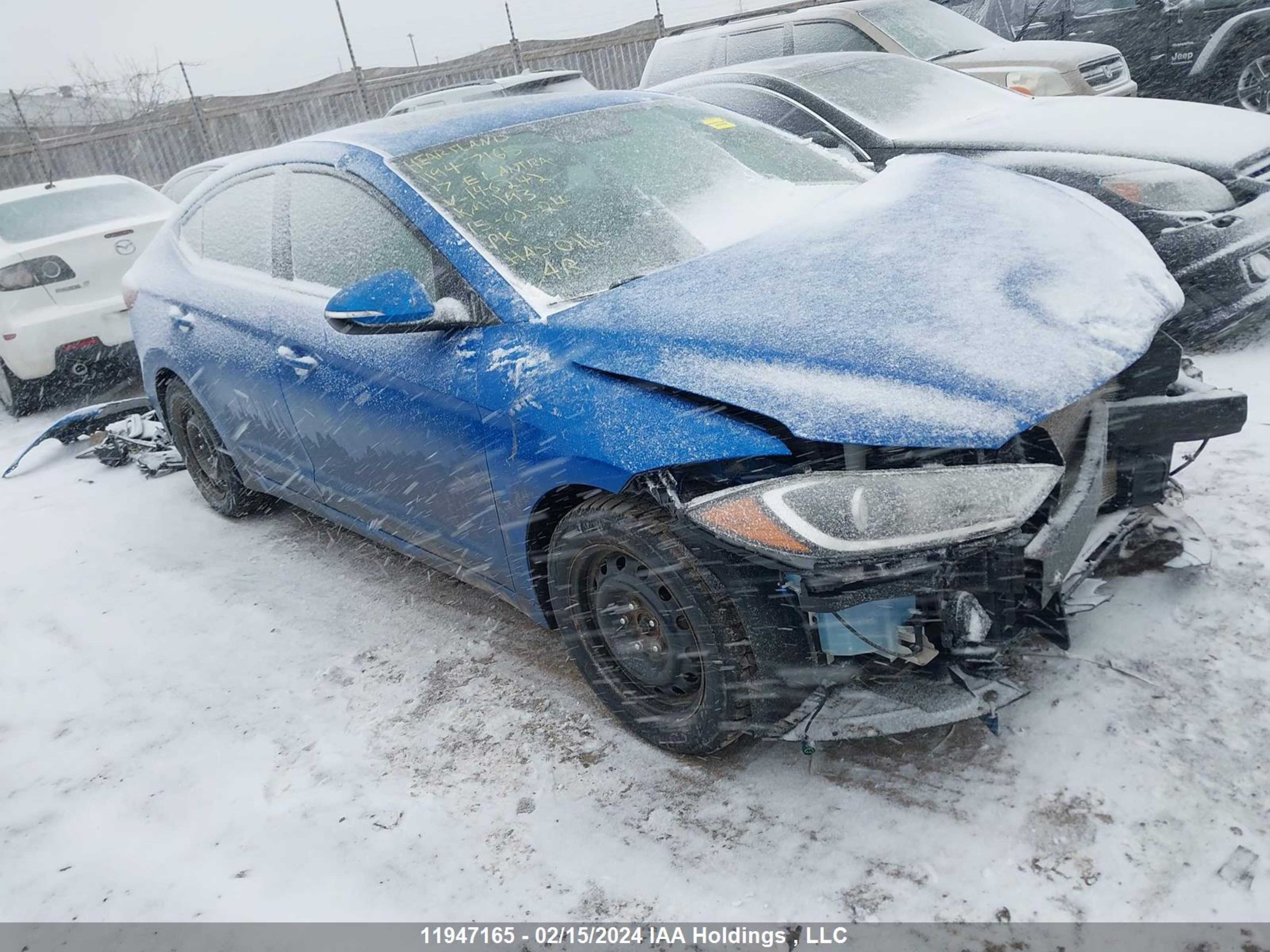 HYUNDAI ELANTRA 2017 kmhd84lf4hu146242