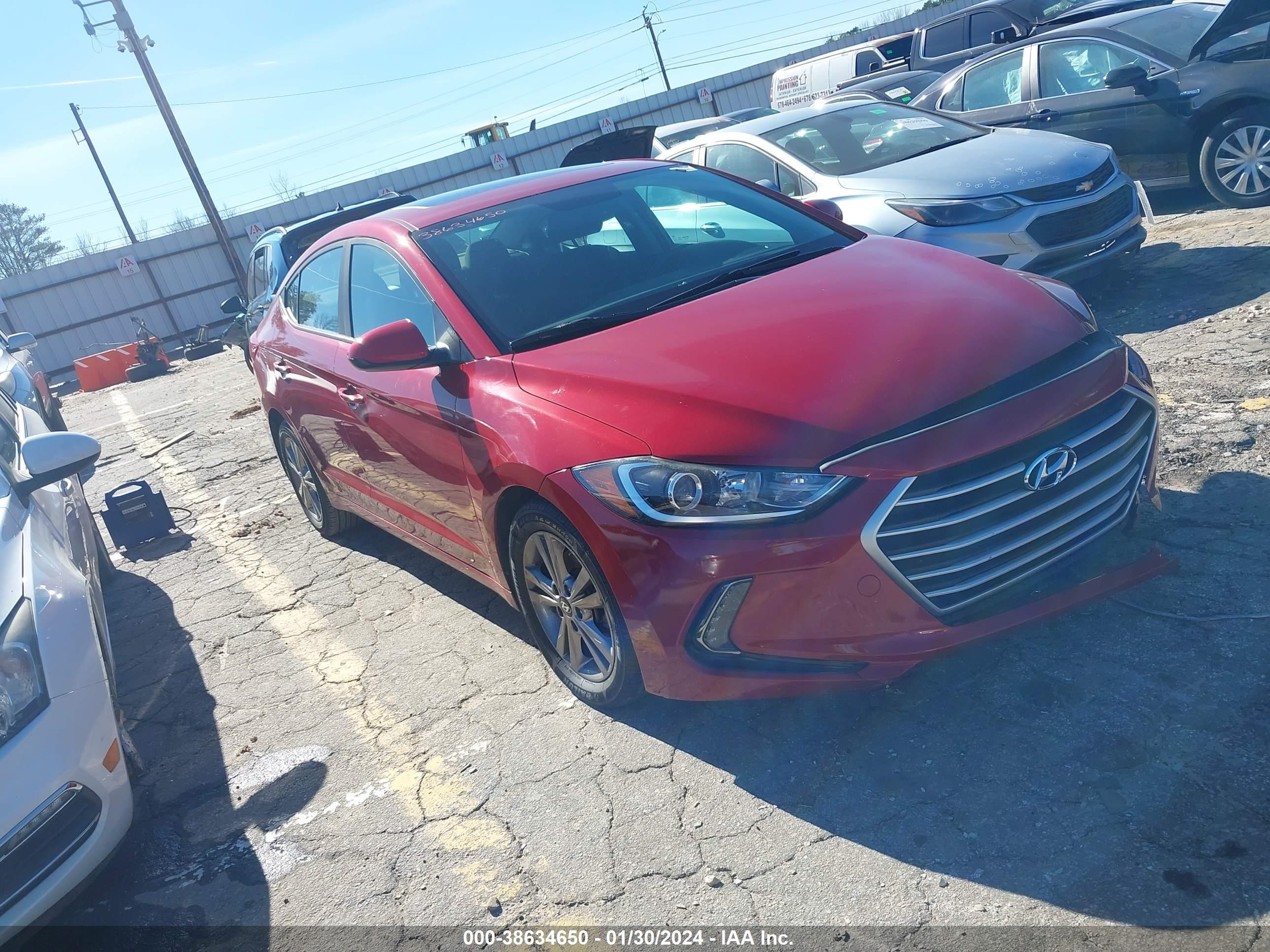 HYUNDAI ELANTRA 2017 kmhd84lf4hu369414