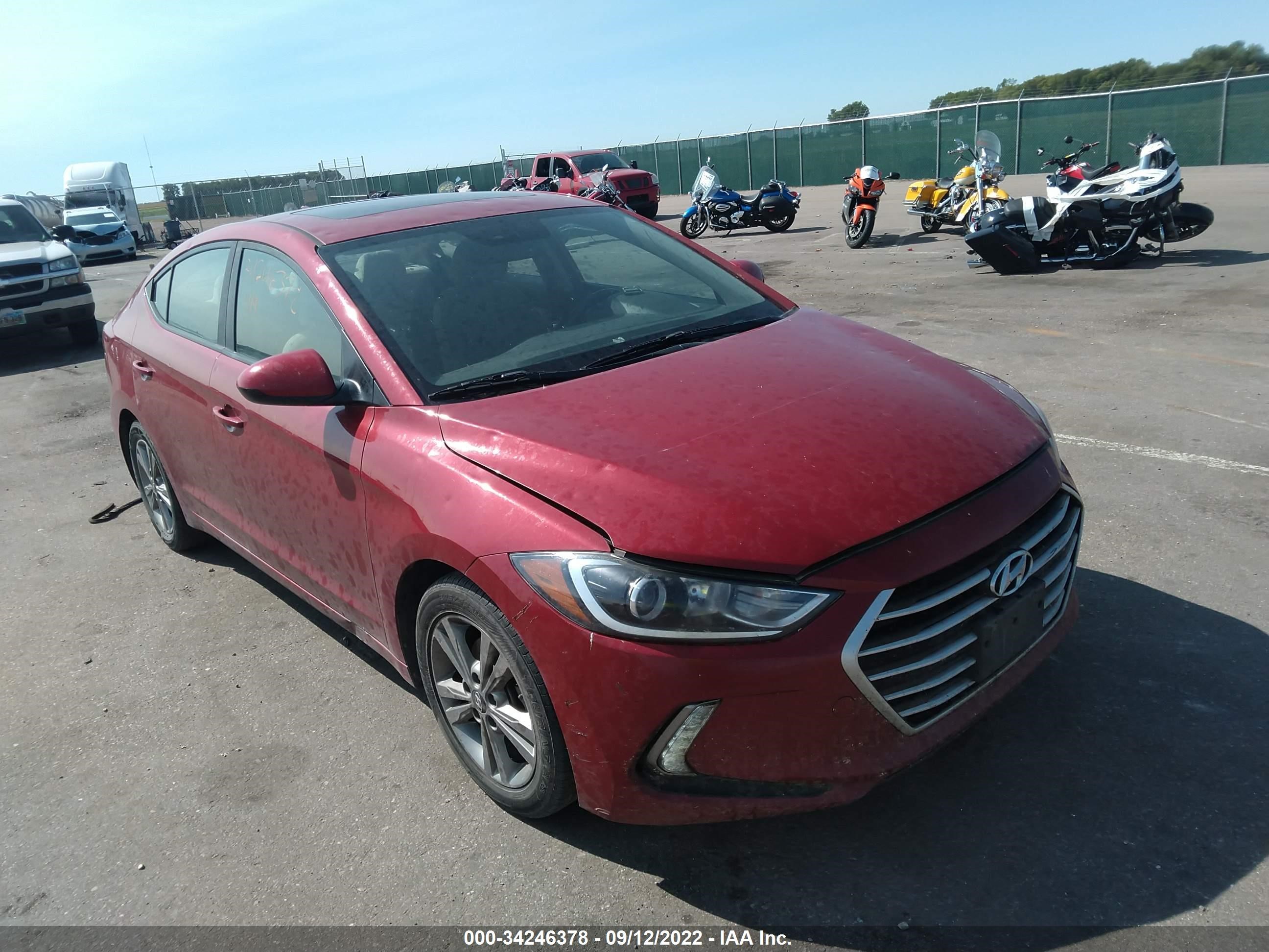 HYUNDAI ELANTRA 2017 kmhd84lf5hu248360