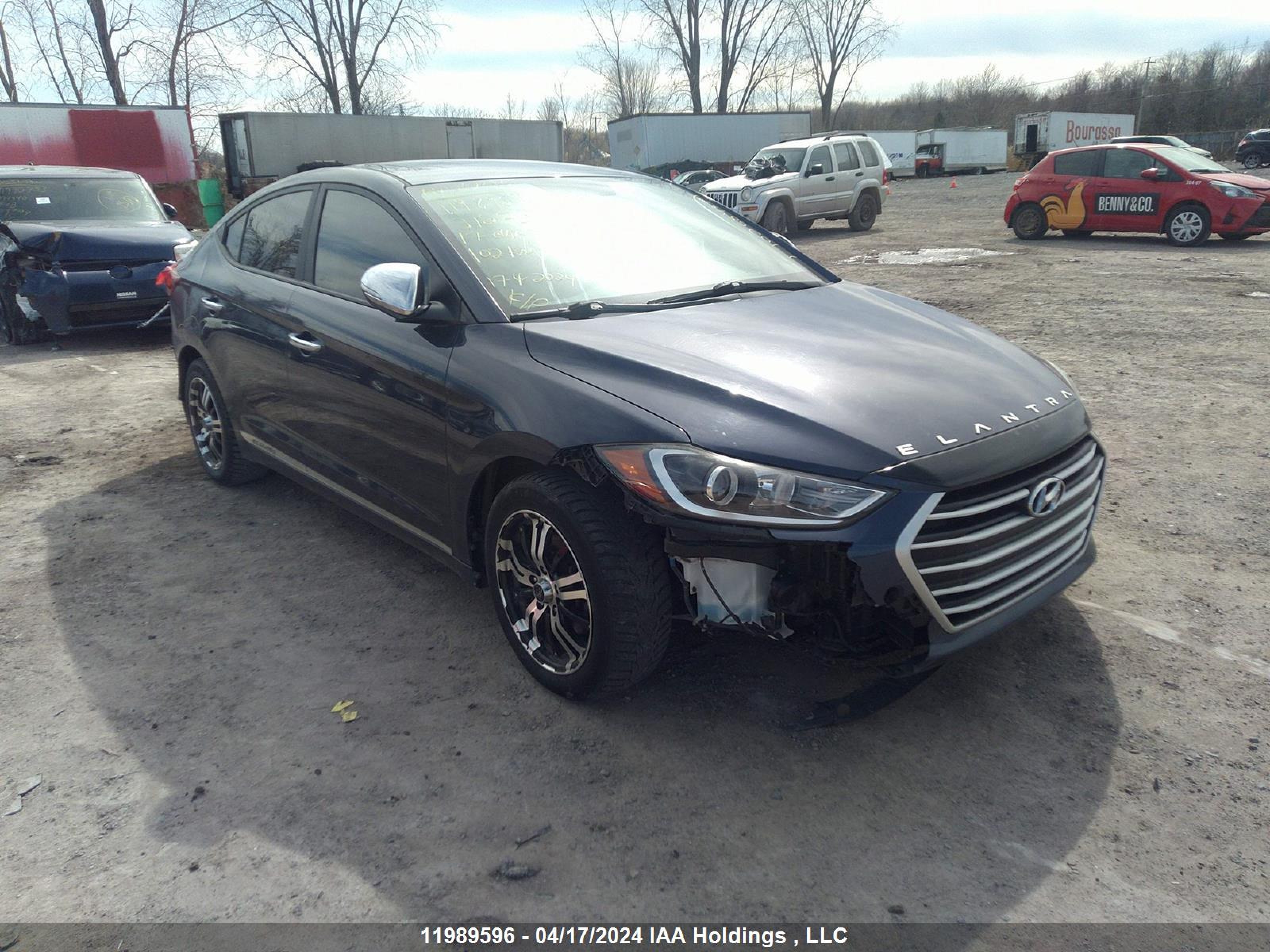 HYUNDAI ELANTRA 2017 kmhd84lf5hu312736