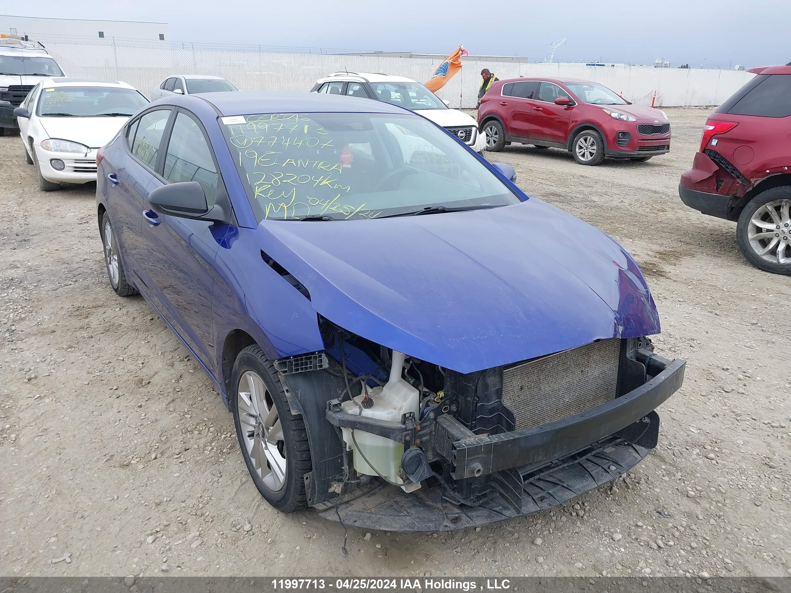 HYUNDAI ELANTRA 2019 kmhd84lf6ku774407