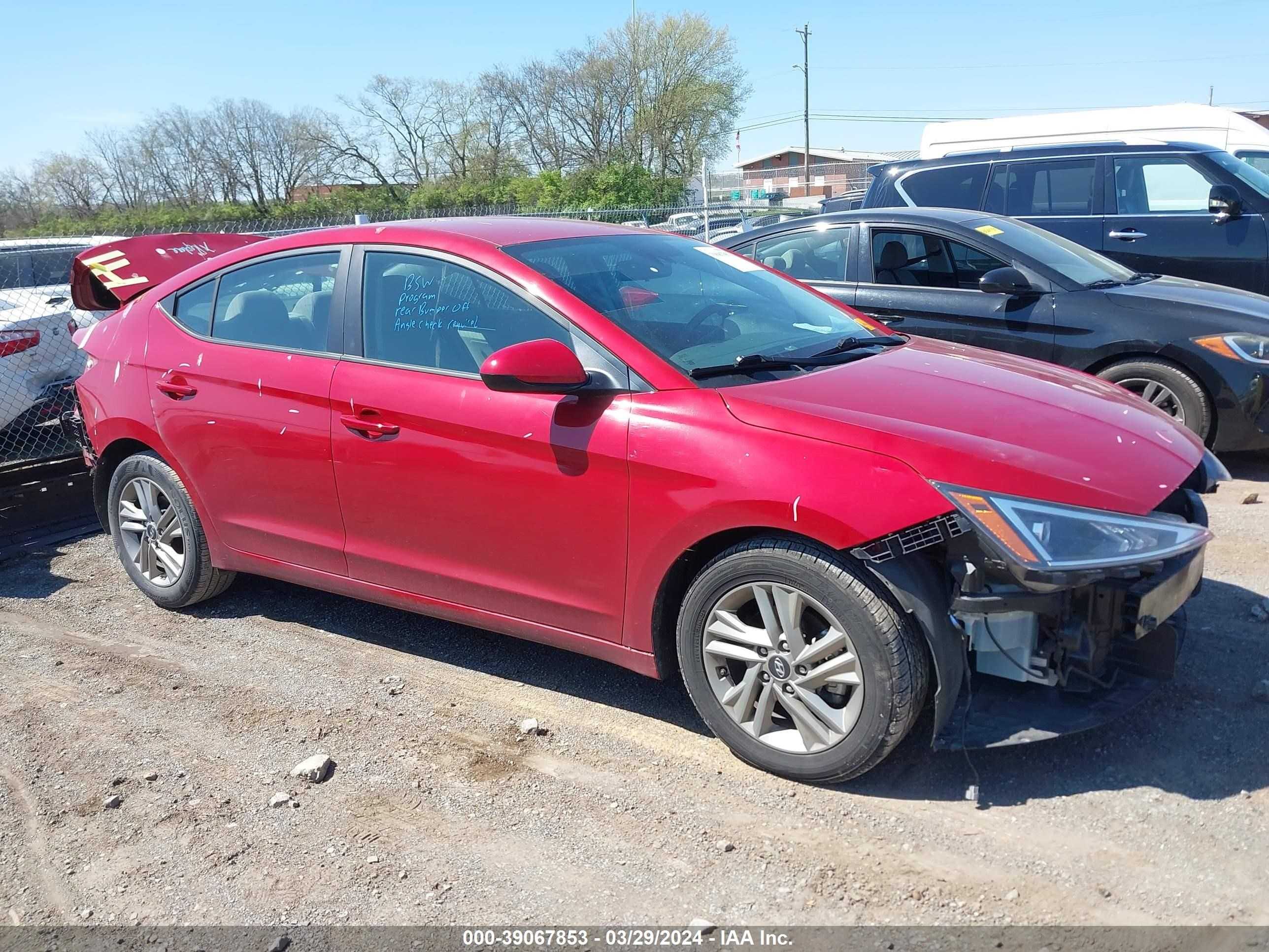 HYUNDAI ELANTRA 2019 kmhd84lf7ku845291