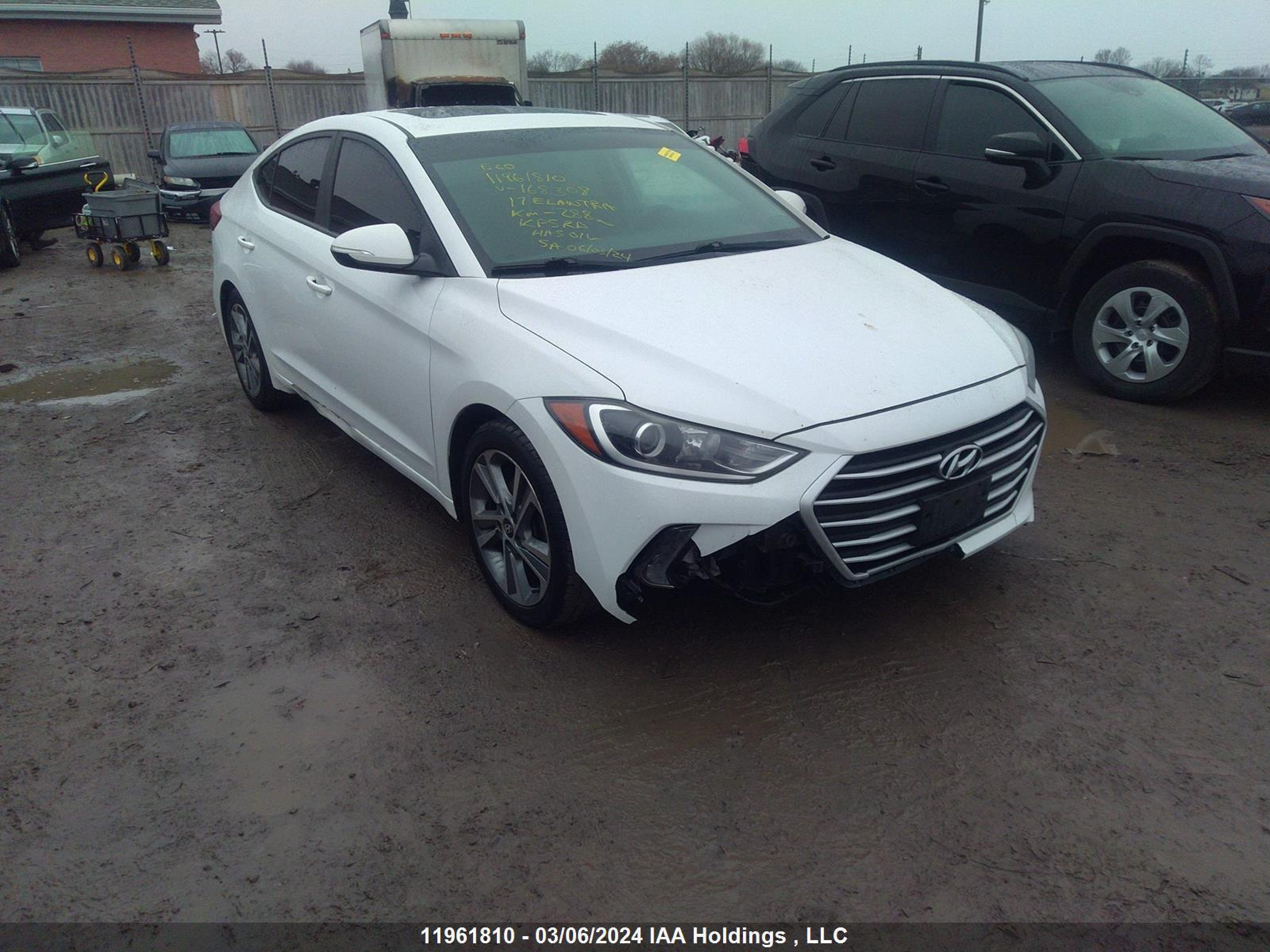 HYUNDAI ELANTRA 2017 kmhd84lf8hu168308