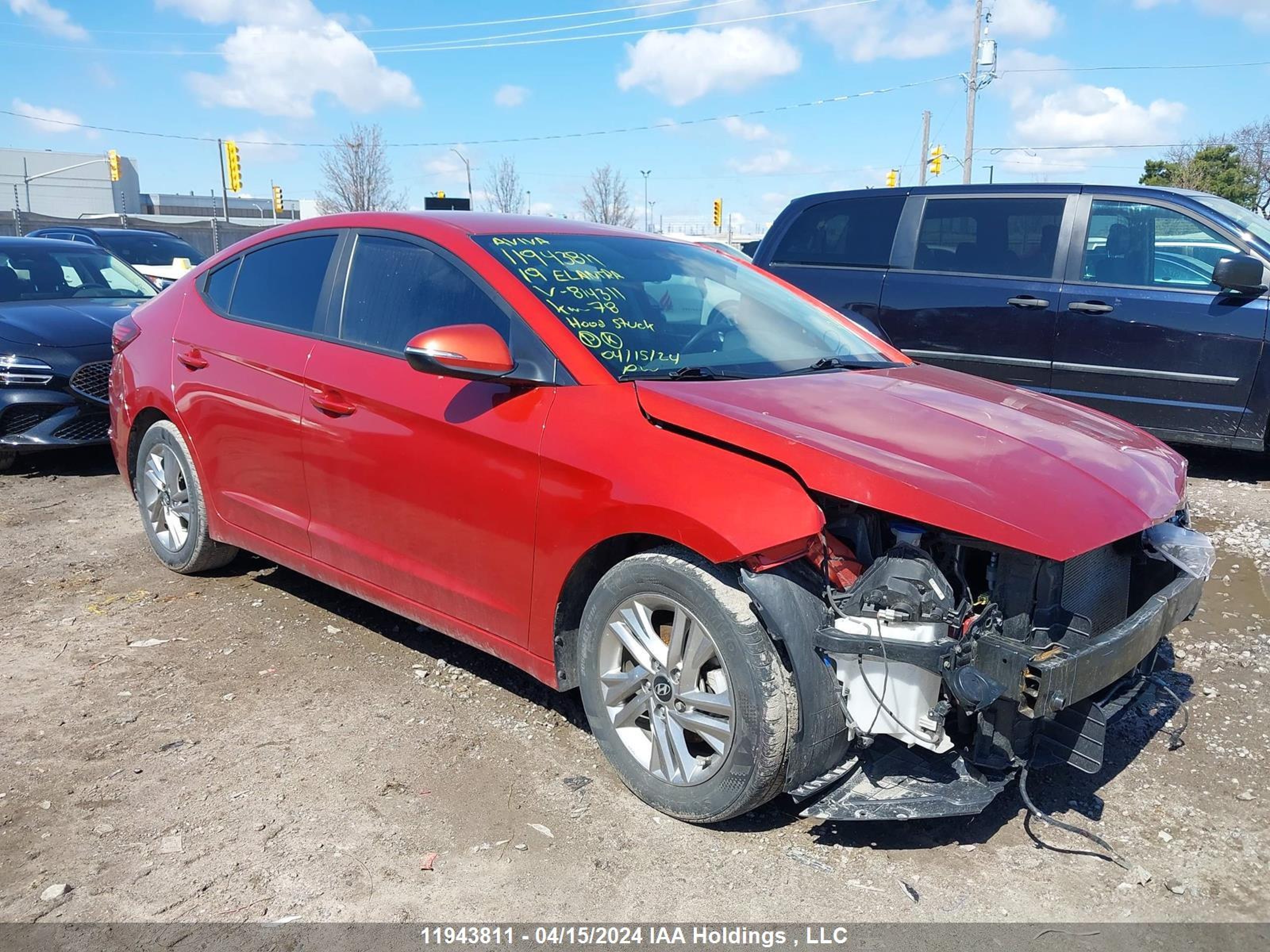 HYUNDAI ELANTRA 2019 kmhd84lf8ku814311