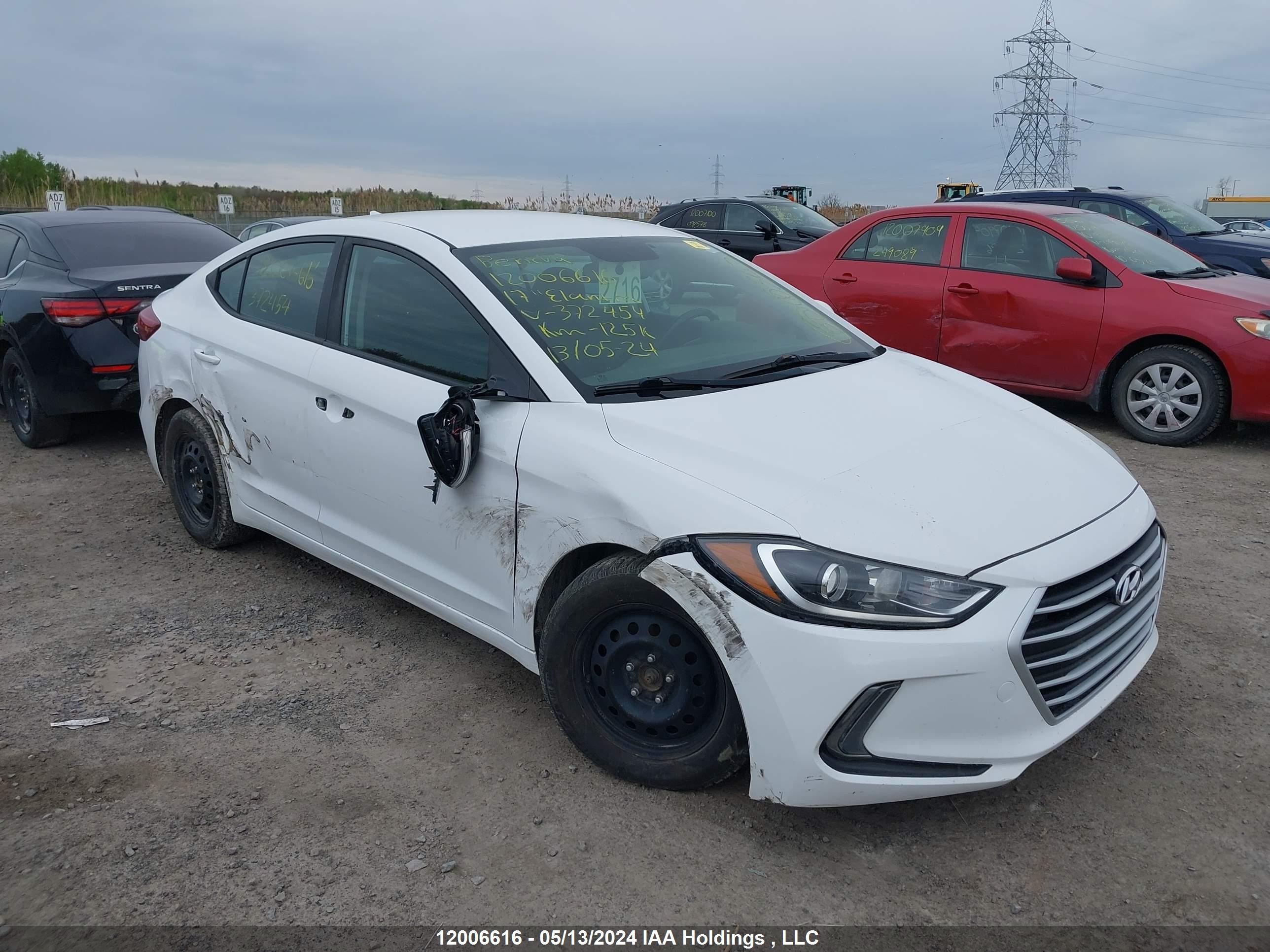 HYUNDAI ELANTRA 2017 kmhd84lf9hu372454