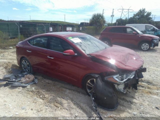 HYUNDAI ELANTRA 2017 kmhd84lfxhu164969