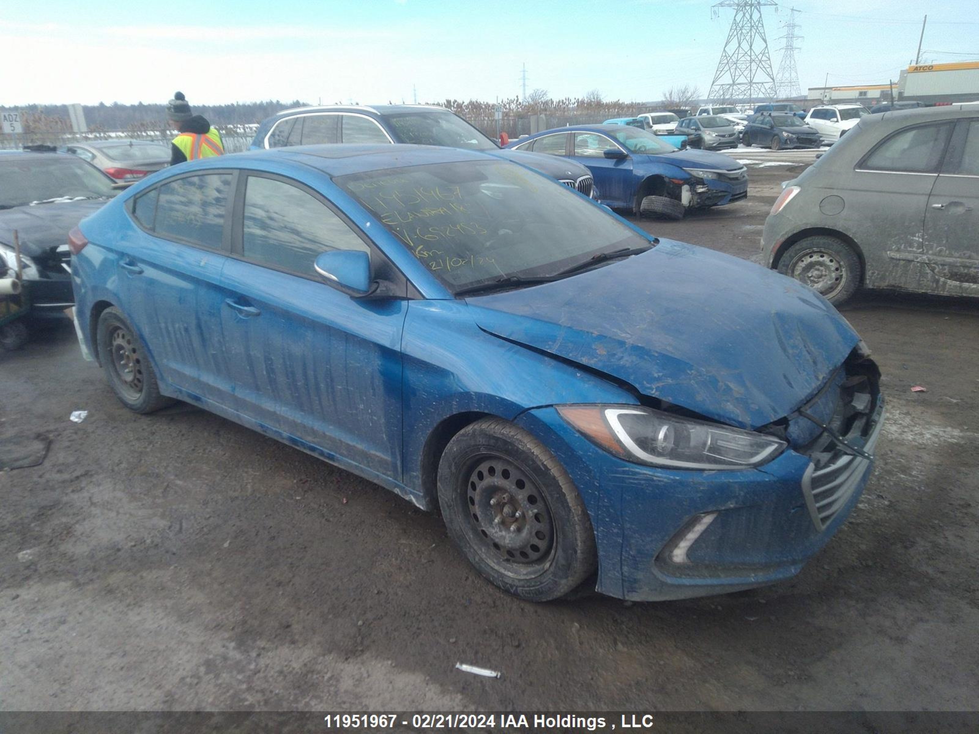 HYUNDAI ELANTRA 2018 kmhd84lfxju692453