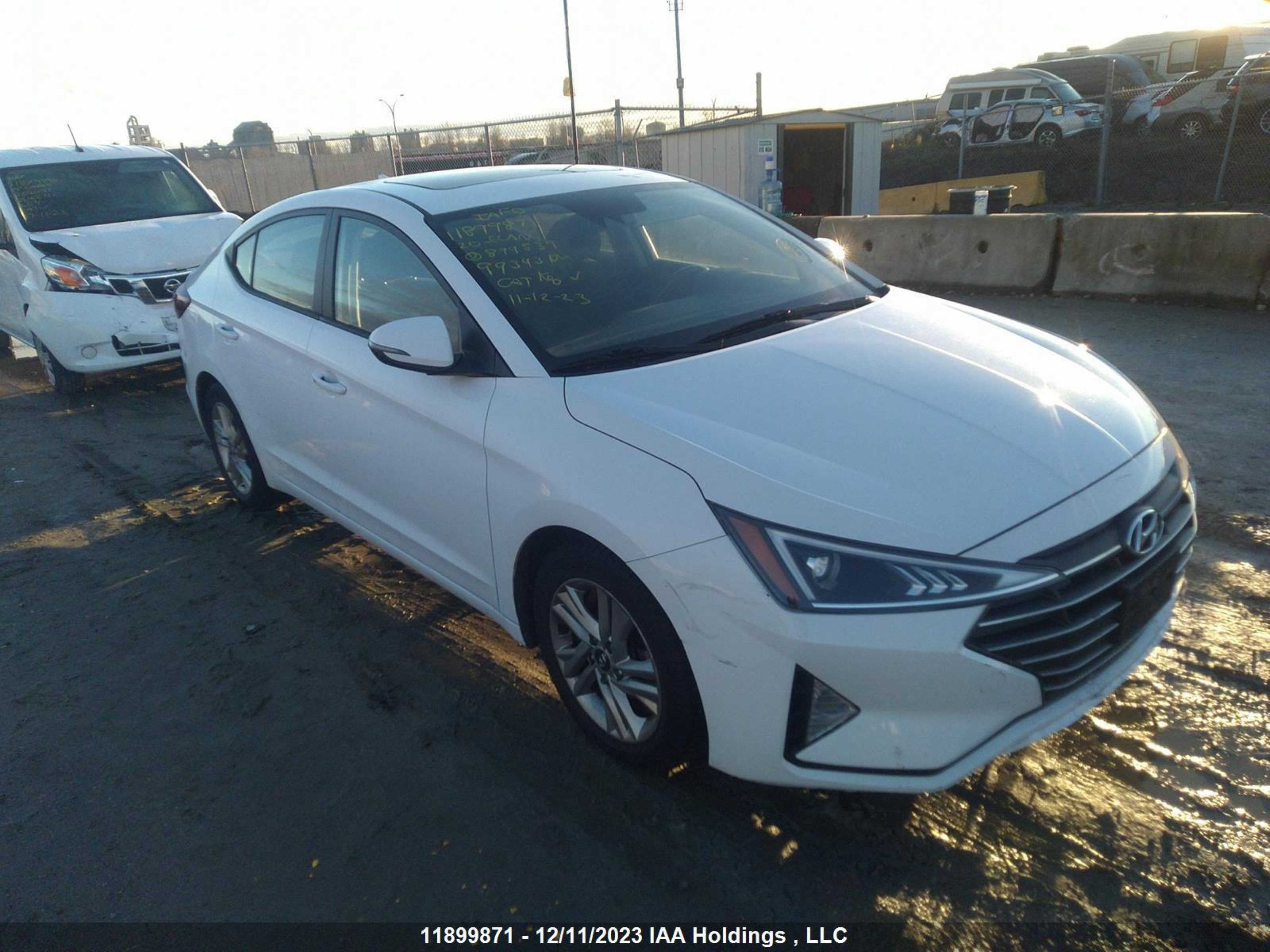 HYUNDAI ELANTRA 2020 kmhd84lfxlu899539