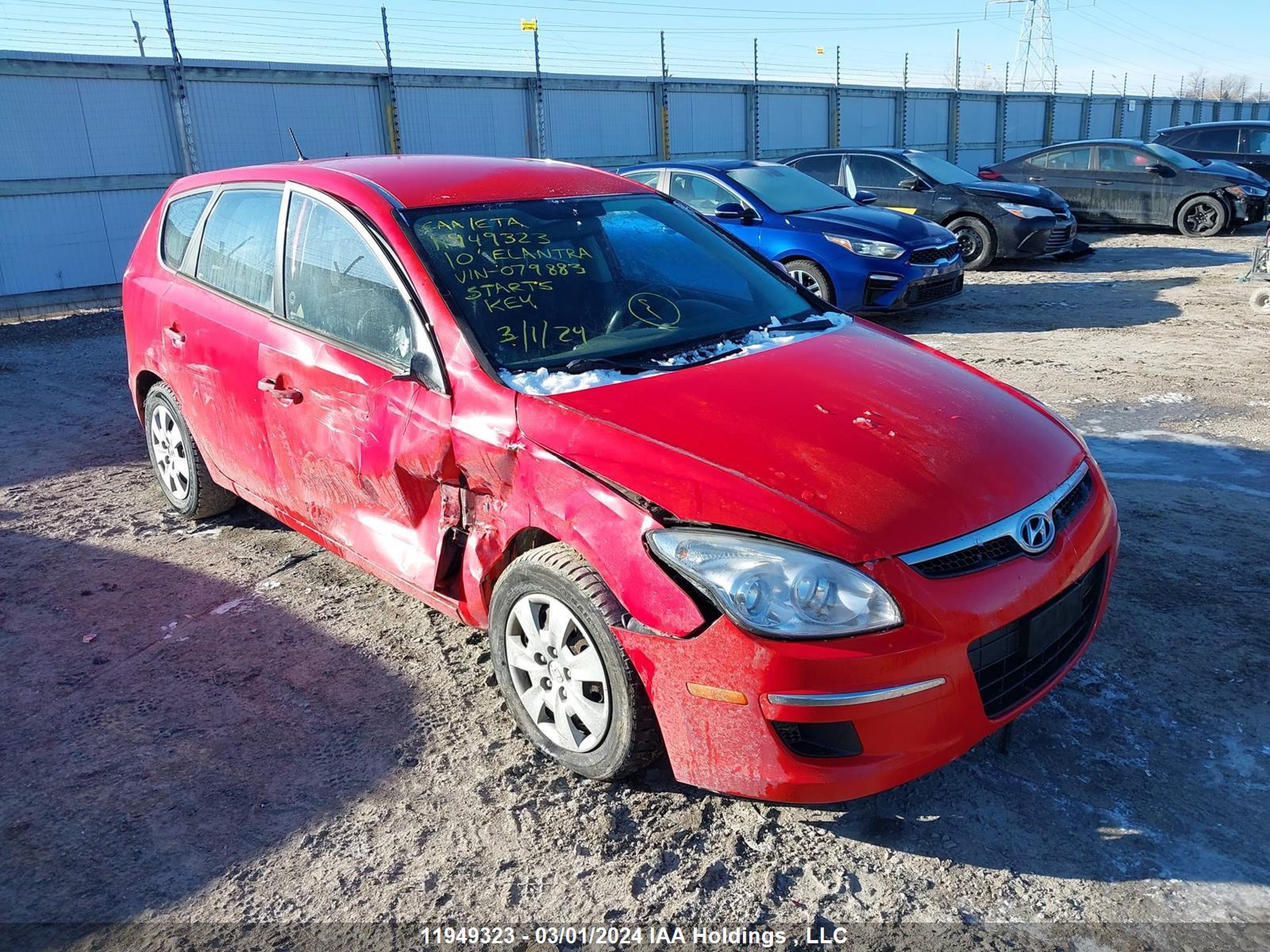 HYUNDAI ELANTRA 2010 kmhdb8ae1au079883