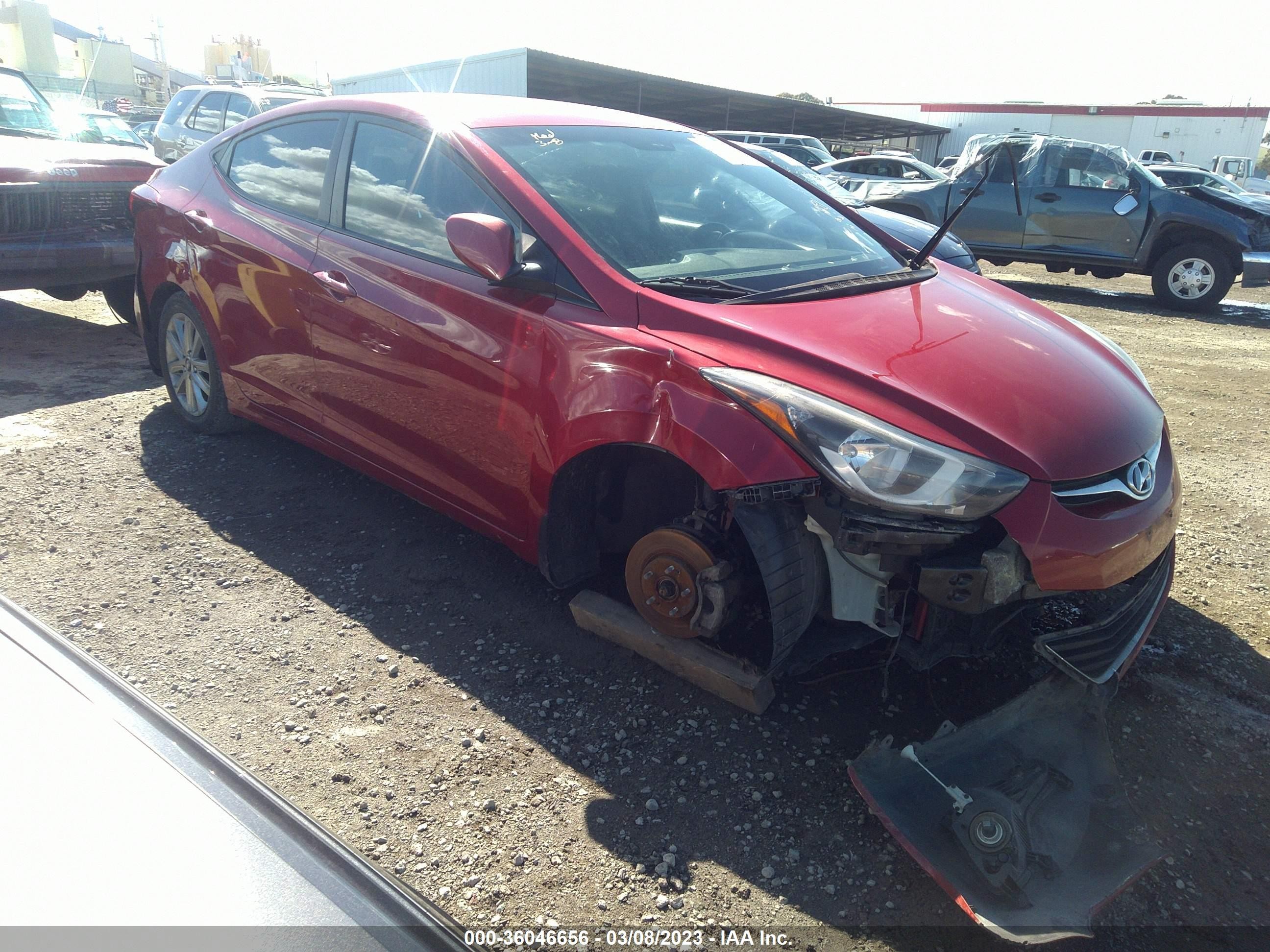 HYUNDAI ELANTRA 2015 kmhdh4ae0fu412654