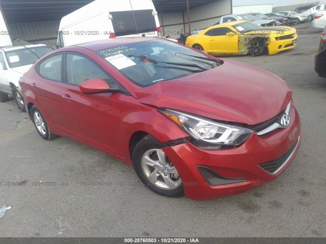 HYUNDAI ELANTRA 2014 kmhdh4ae1eu215720