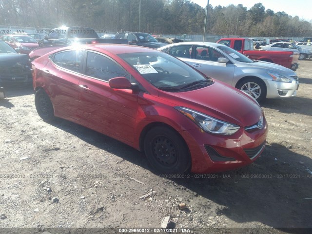 HYUNDAI ELANTRA 2016 kmhdh4ae1gu492581