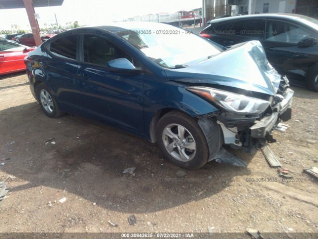 HYUNDAI ELANTRA 2014 kmhdh4ae2eu135763