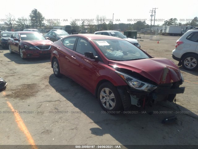 HYUNDAI ELANTRA 2016 kmhdh4ae5gu543094