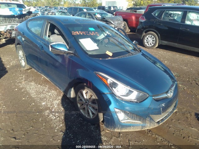 HYUNDAI ELANTRA 2015 kmhdh4ae6fu223412