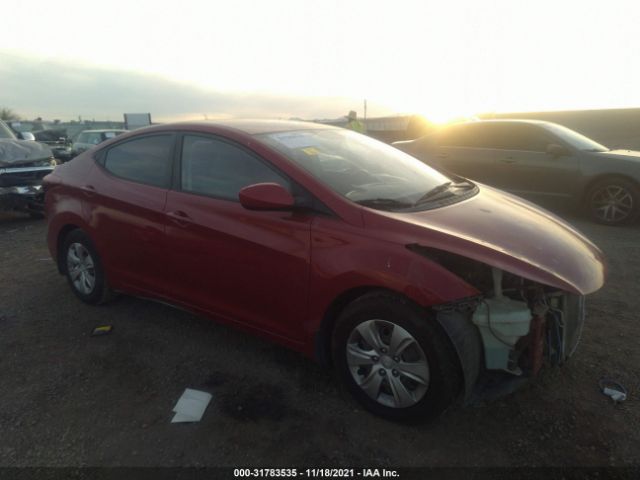 HYUNDAI ELANTRA 2016 kmhdh4ae6gu557490