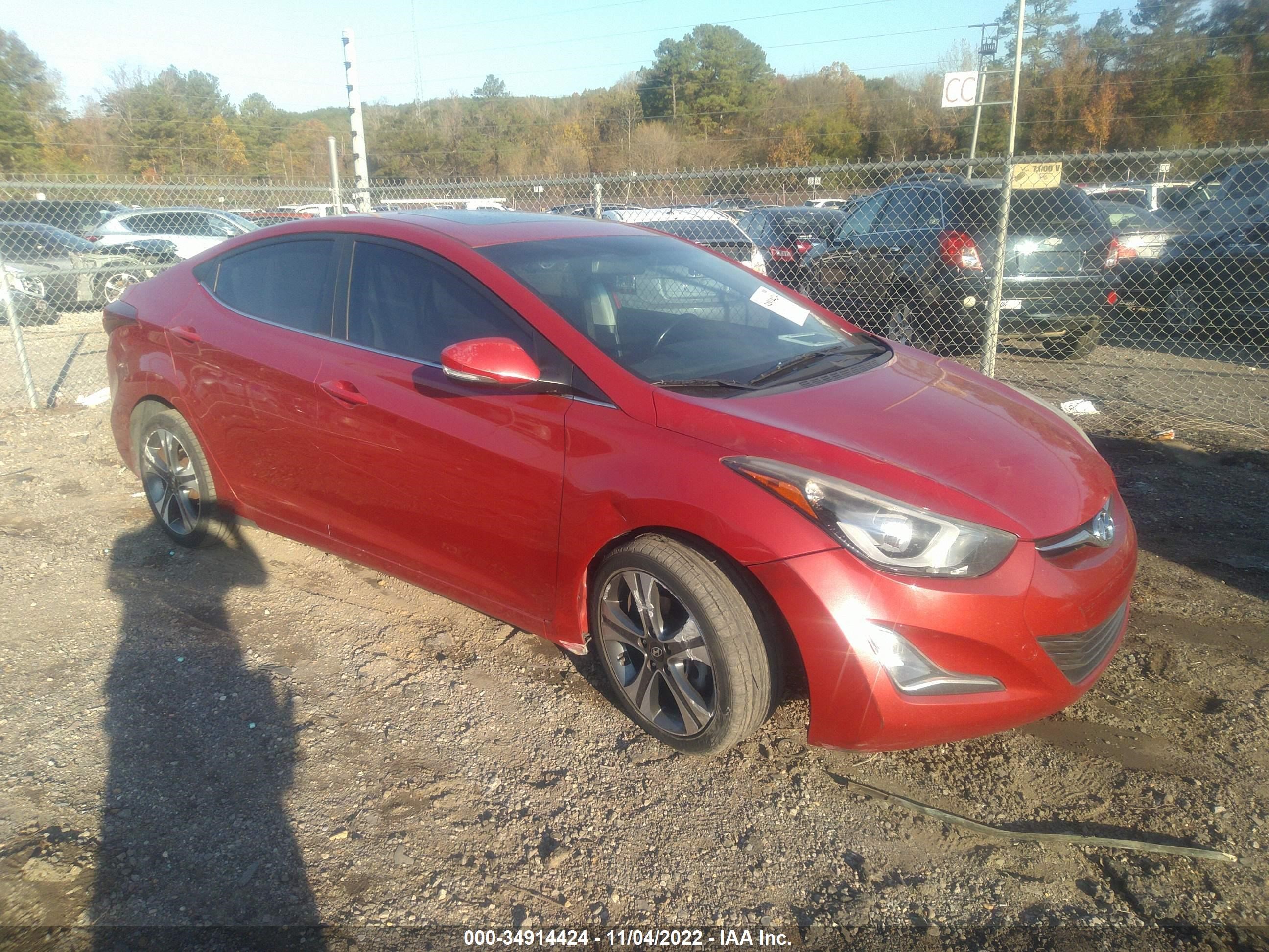 HYUNDAI ELANTRA 2014 kmhdh4ah0eu169260