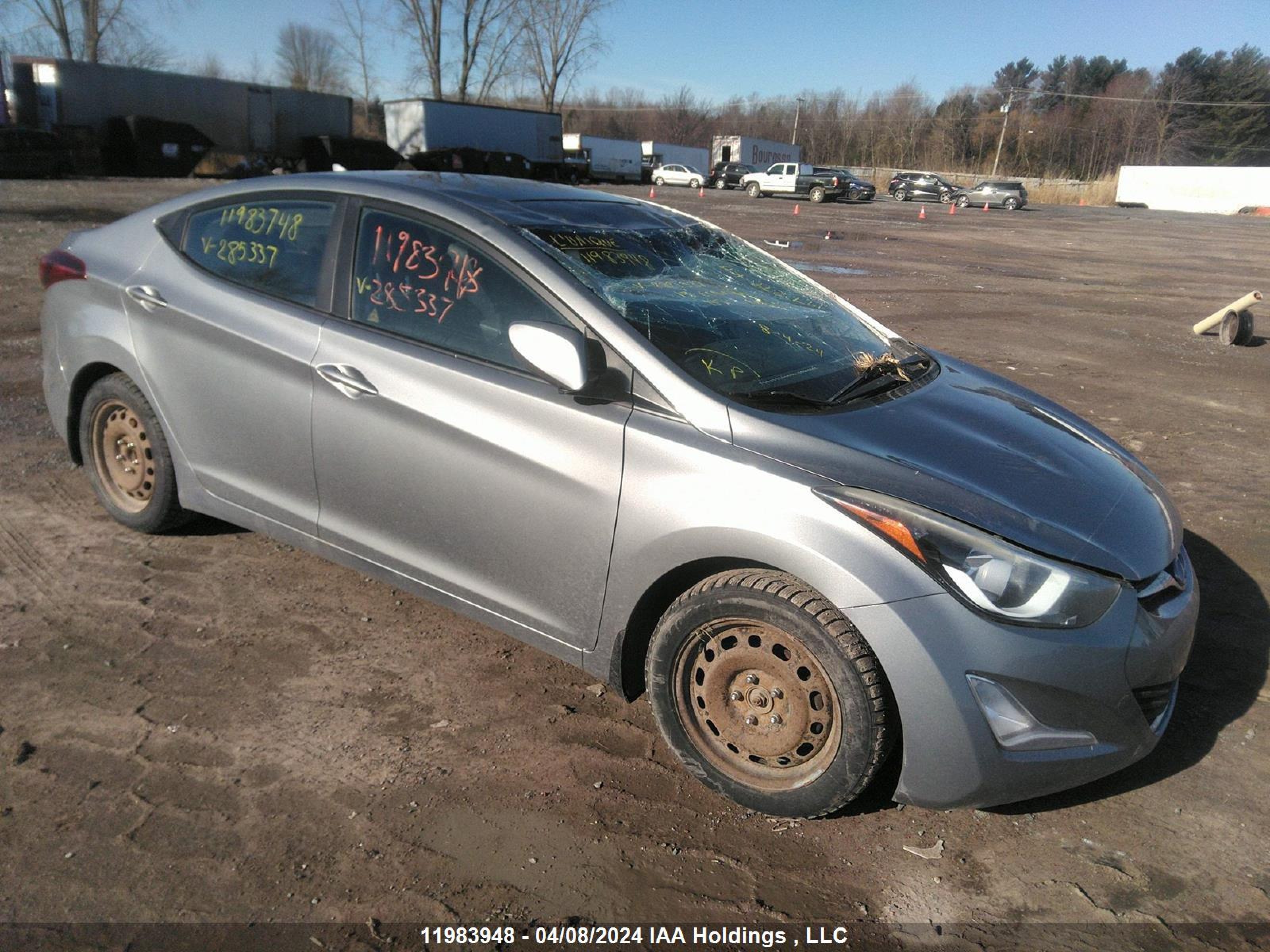 HYUNDAI ELANTRA 2015 kmhdh4ah6fu285337