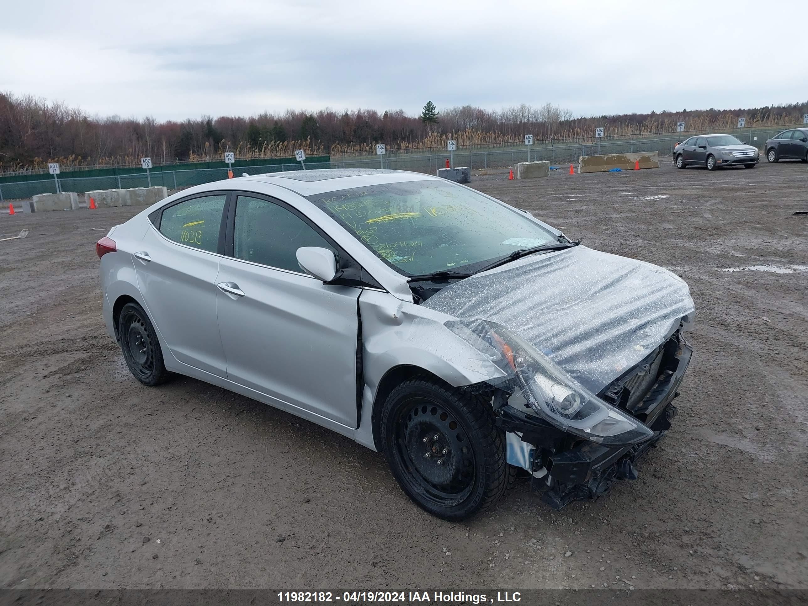 HYUNDAI ELANTRA 2014 kmhdh4ah8eu110313