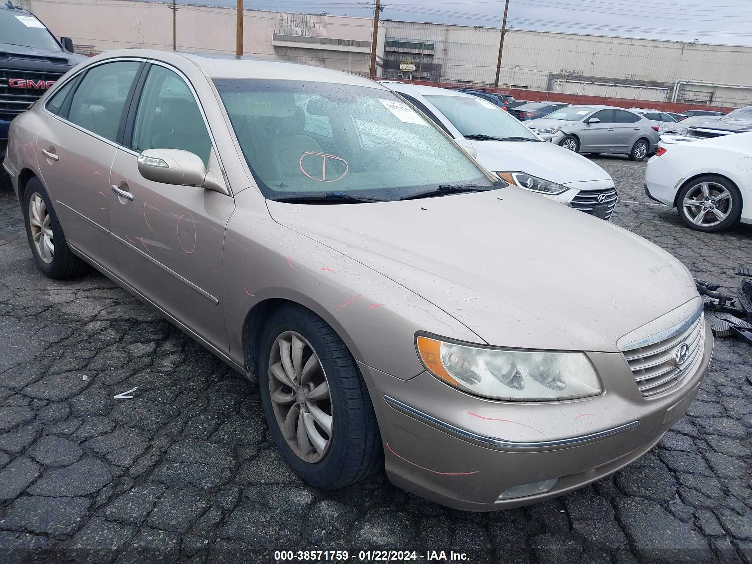 HYUNDAI AZERA 2007 kmhfc46f47a185688