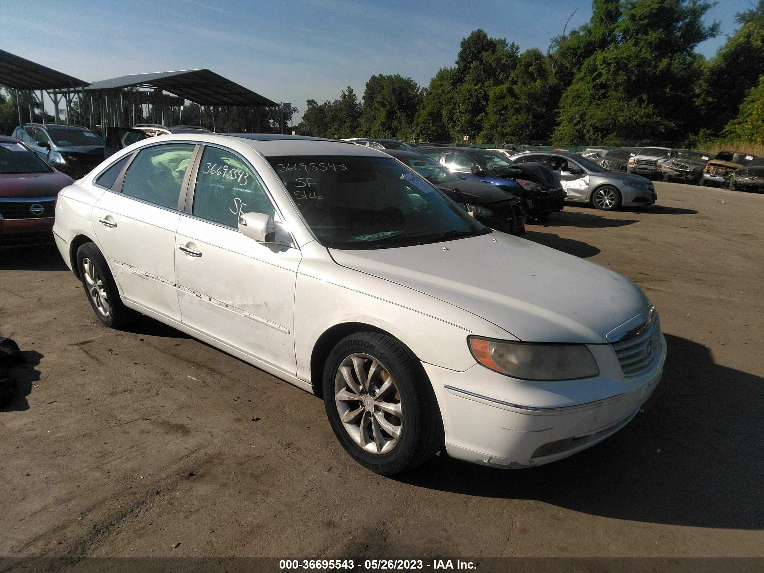 HYUNDAI AZERA 2008 kmhfc46f48a276235