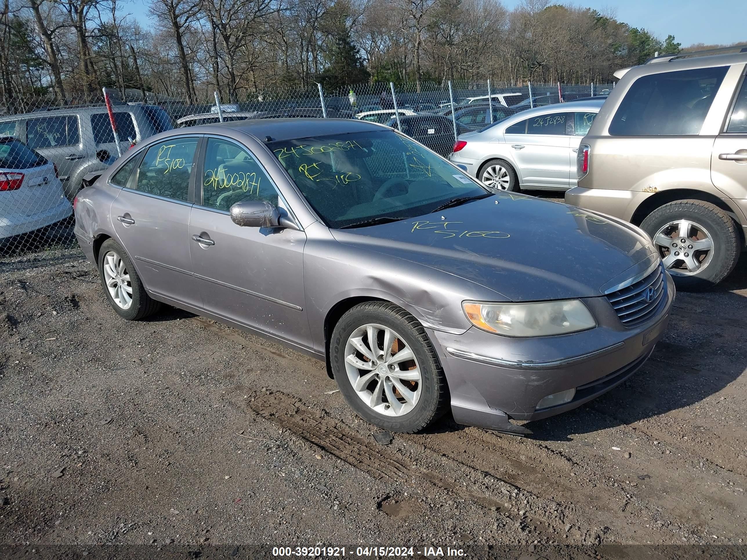 HYUNDAI AZERA 2007 kmhfc46f97a225179