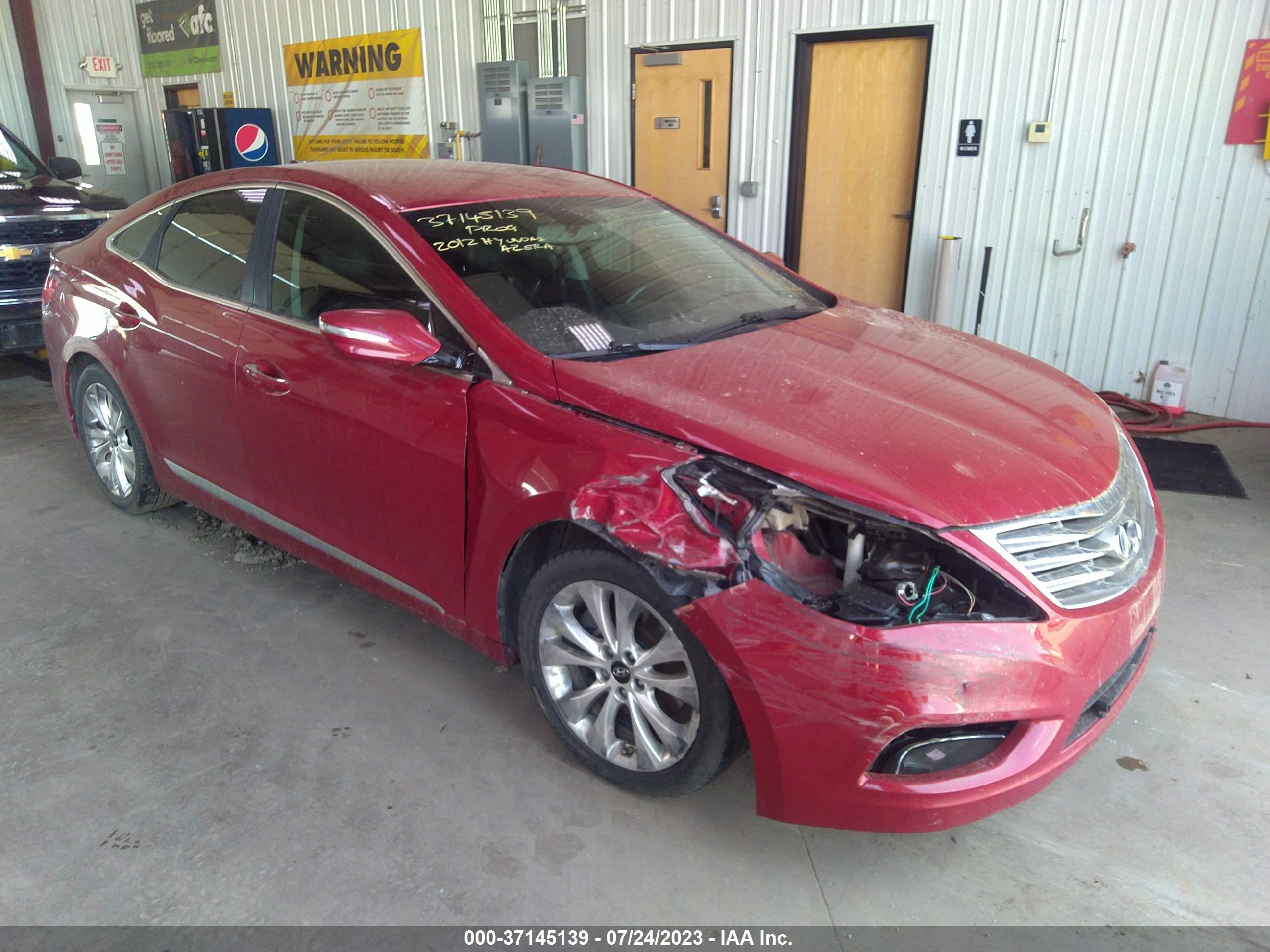 HYUNDAI AZERA 2012 kmhfg4jg6ca149774