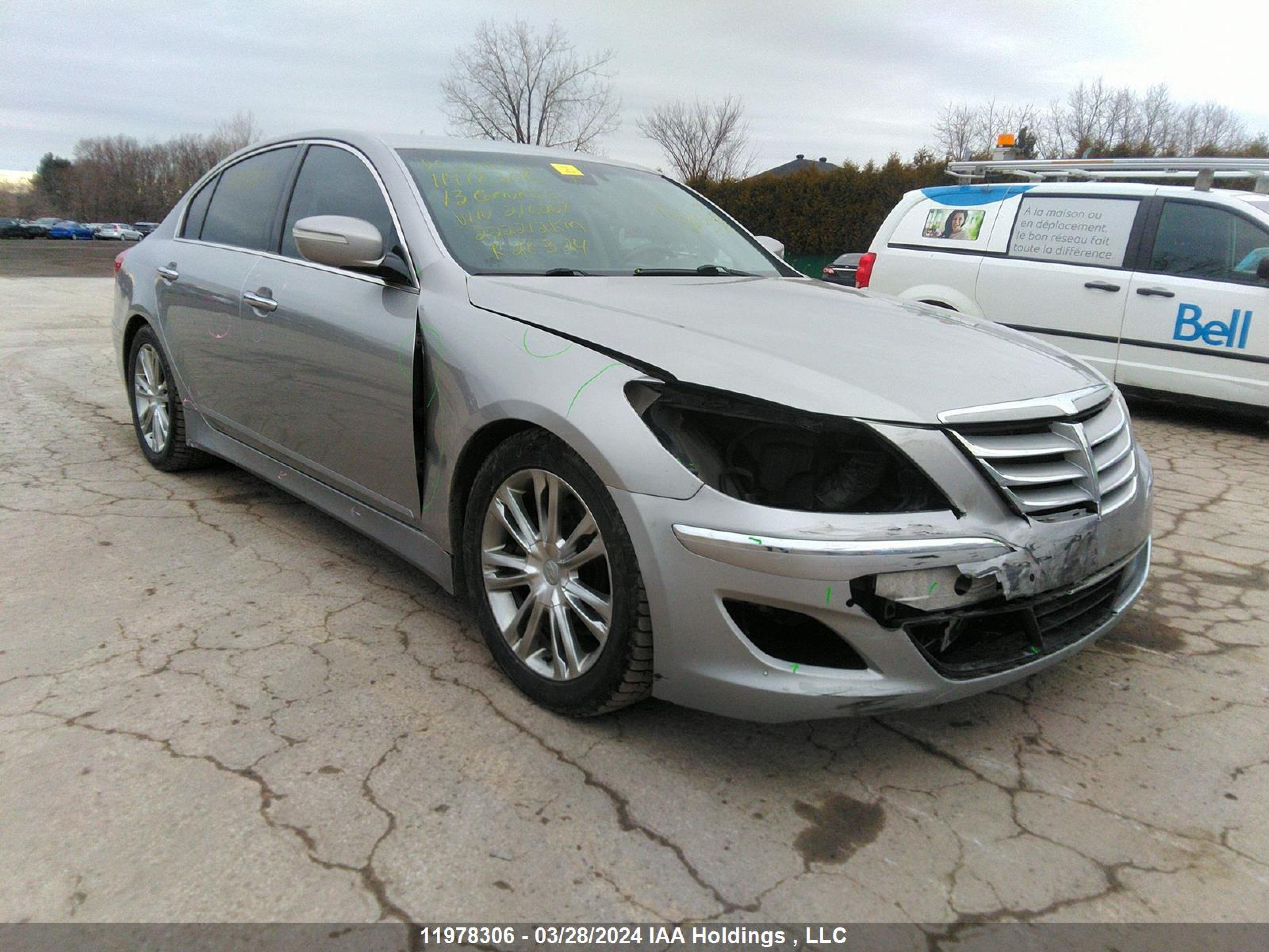 HYUNDAI GENESIS 2013 kmhgc4dd9du216207